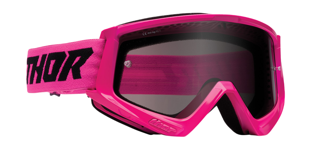 Thor Motocross Goggle Combat Sand Racer - Flo Pink / Black - Smoke