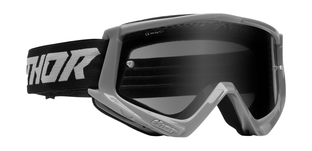 Thor Motocross Goggle Combat Sand Racer - Grey / Black - Smoke