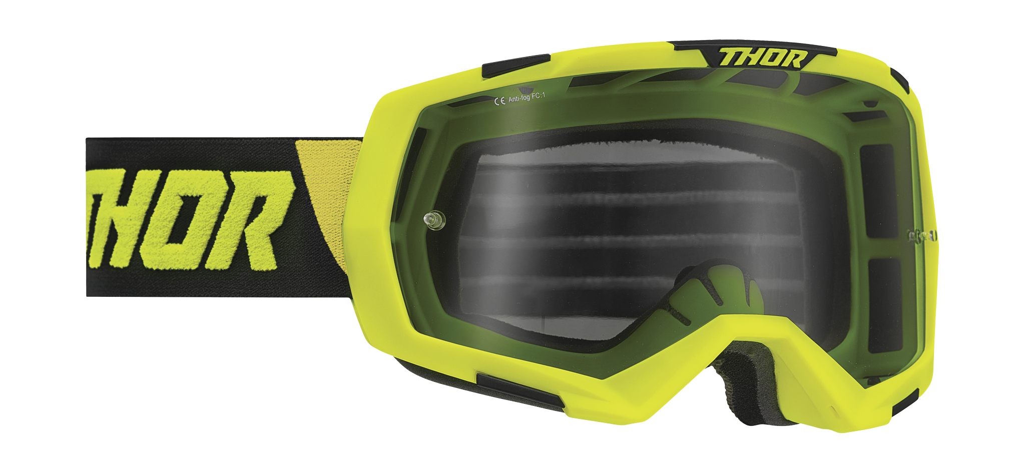 Thor Motocross Goggle Regiment - Lime / Black - Smoke