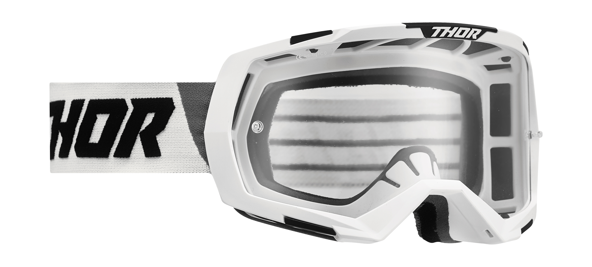 Thor Motocross Goggle Regiment - White / Black - Clear