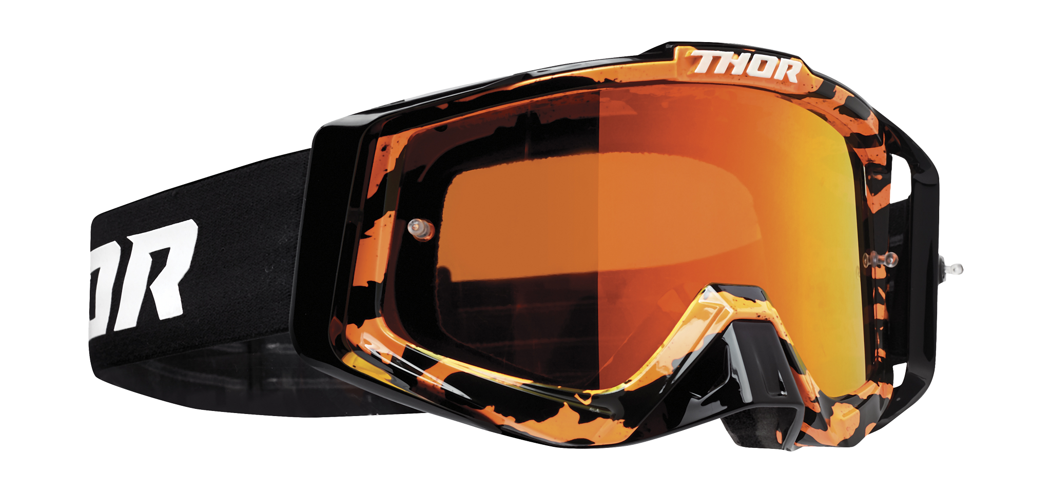 Thor Motocross Goggle Sniper Pro Rampant - Orange / Black - Orange Iridium