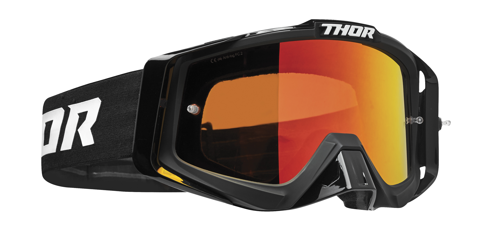 Thor Motocross Goggle Sniper Pro - Black - Orange Iridium