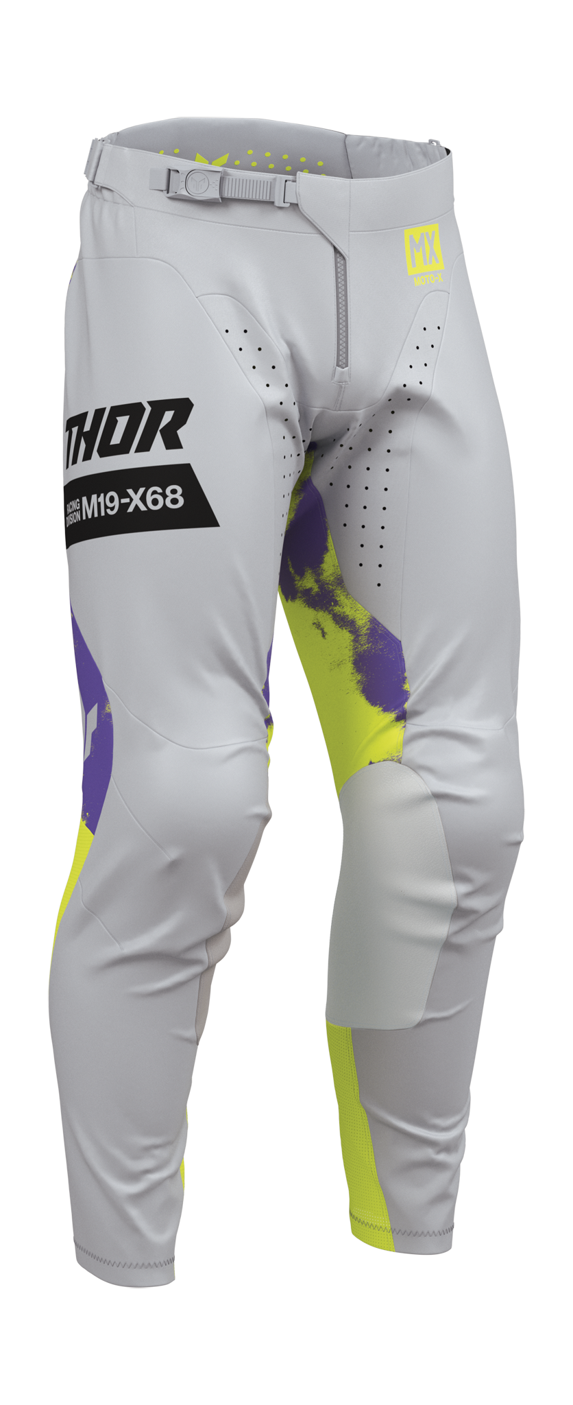 Thor Motocross Pants 2026 Launchmode Bleach - Grey / Acid