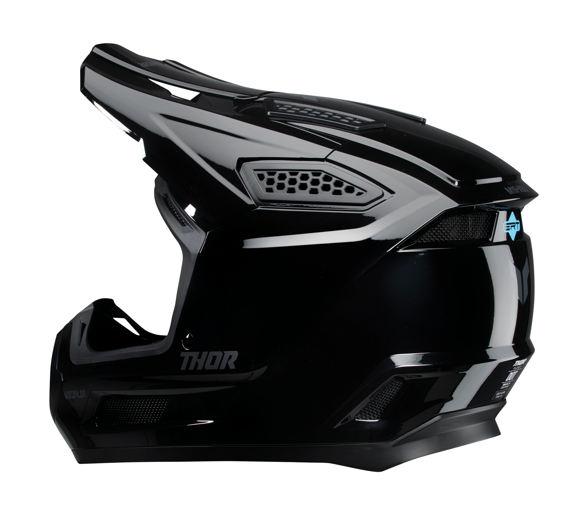 Thor Motocross Helmet Fleet - Blackout Gloss