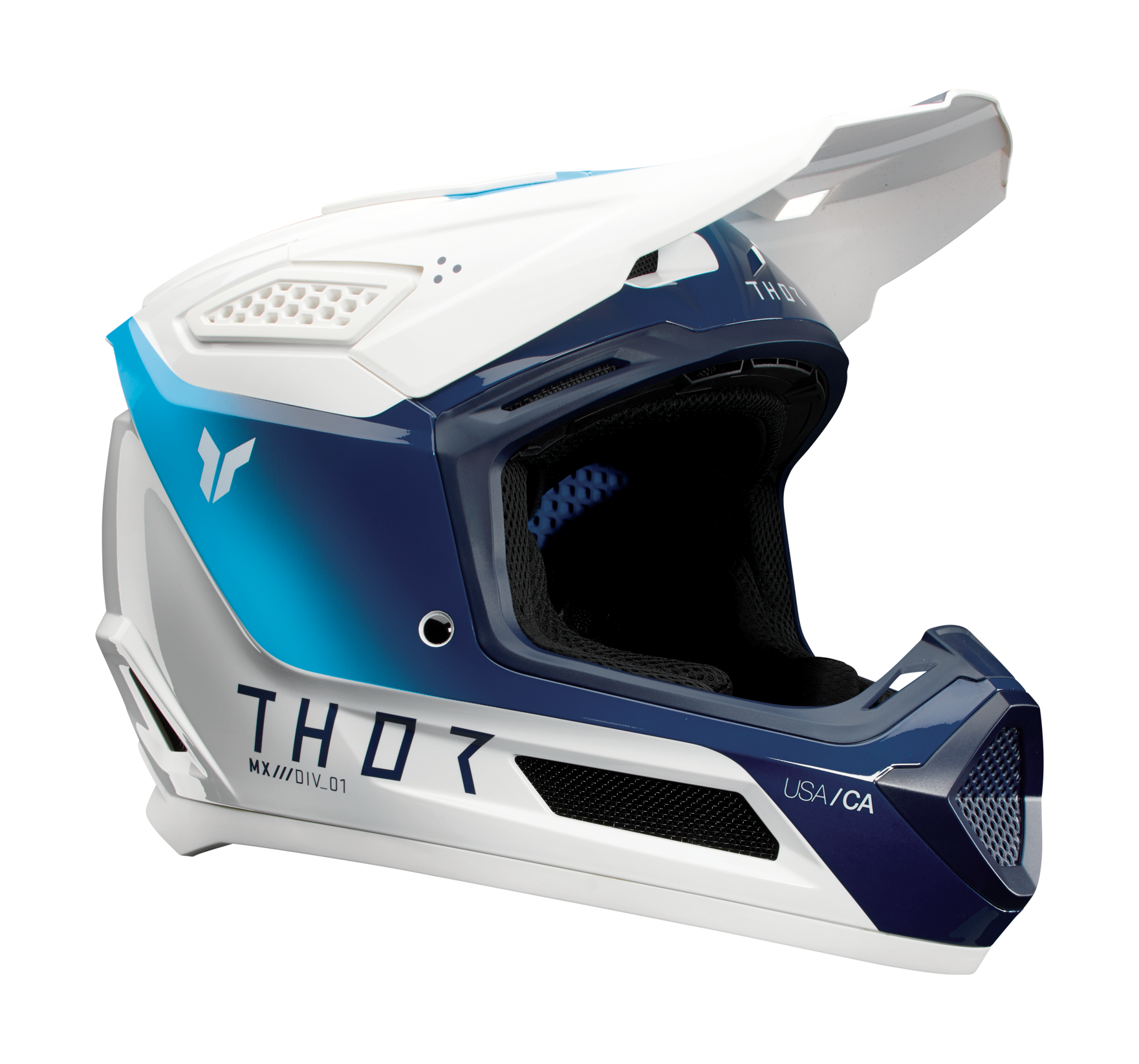 Thor Motocross Helmet Fleet Storm - White / Navy