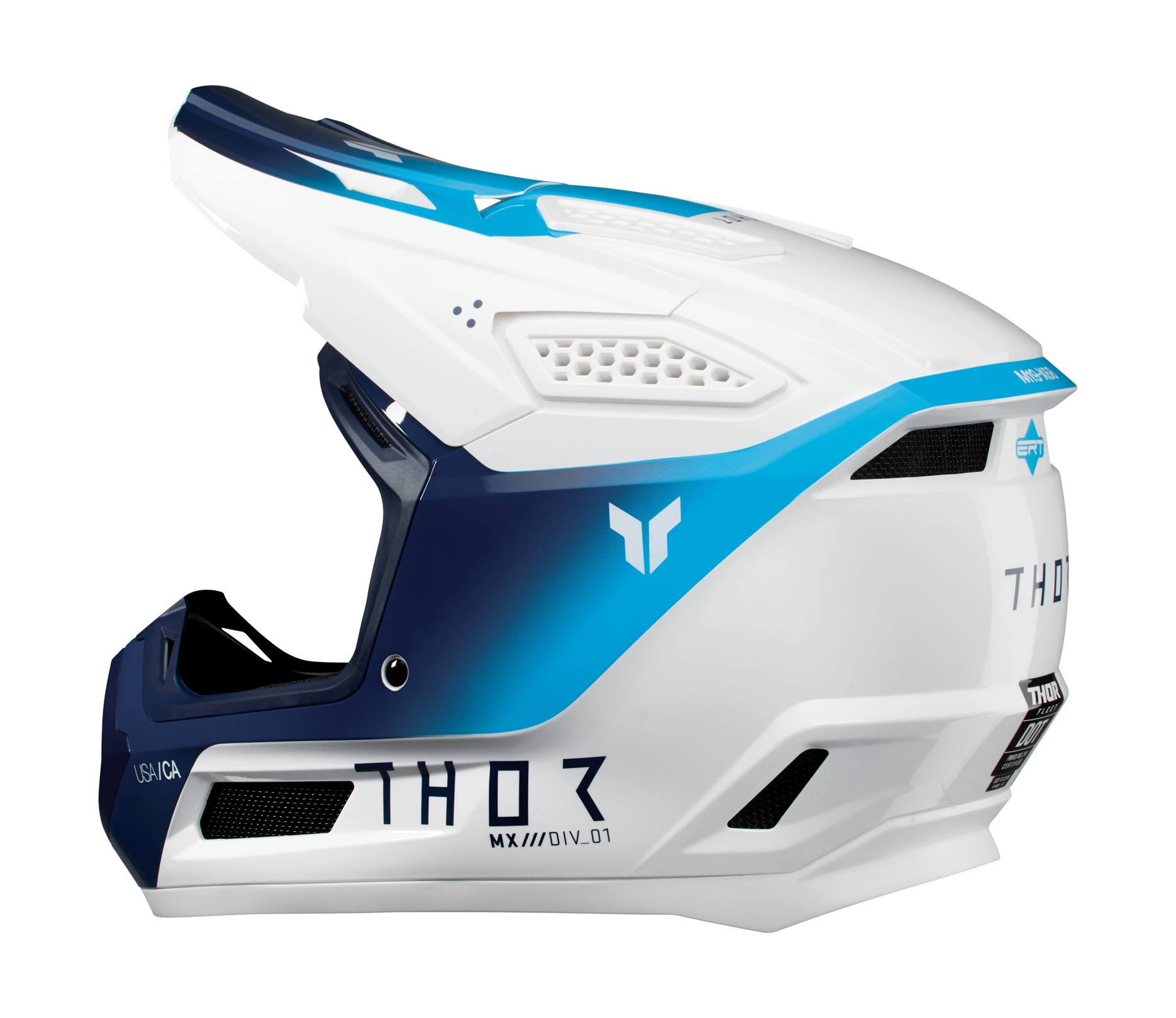 Thor Motocross Helmet Fleet Storm - White / Navy