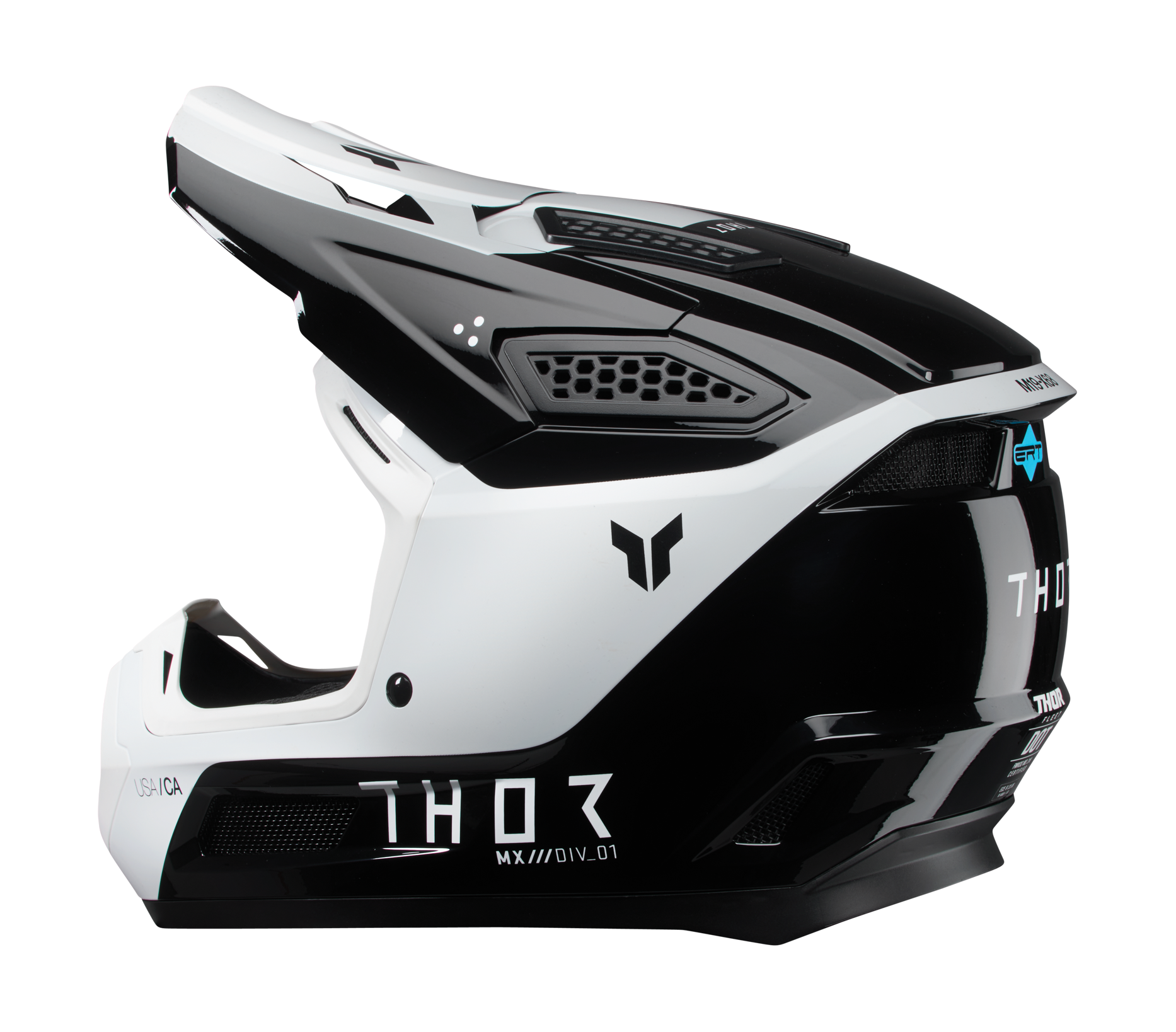 Thor Motocross Helmet Fleet Storm - Black / White