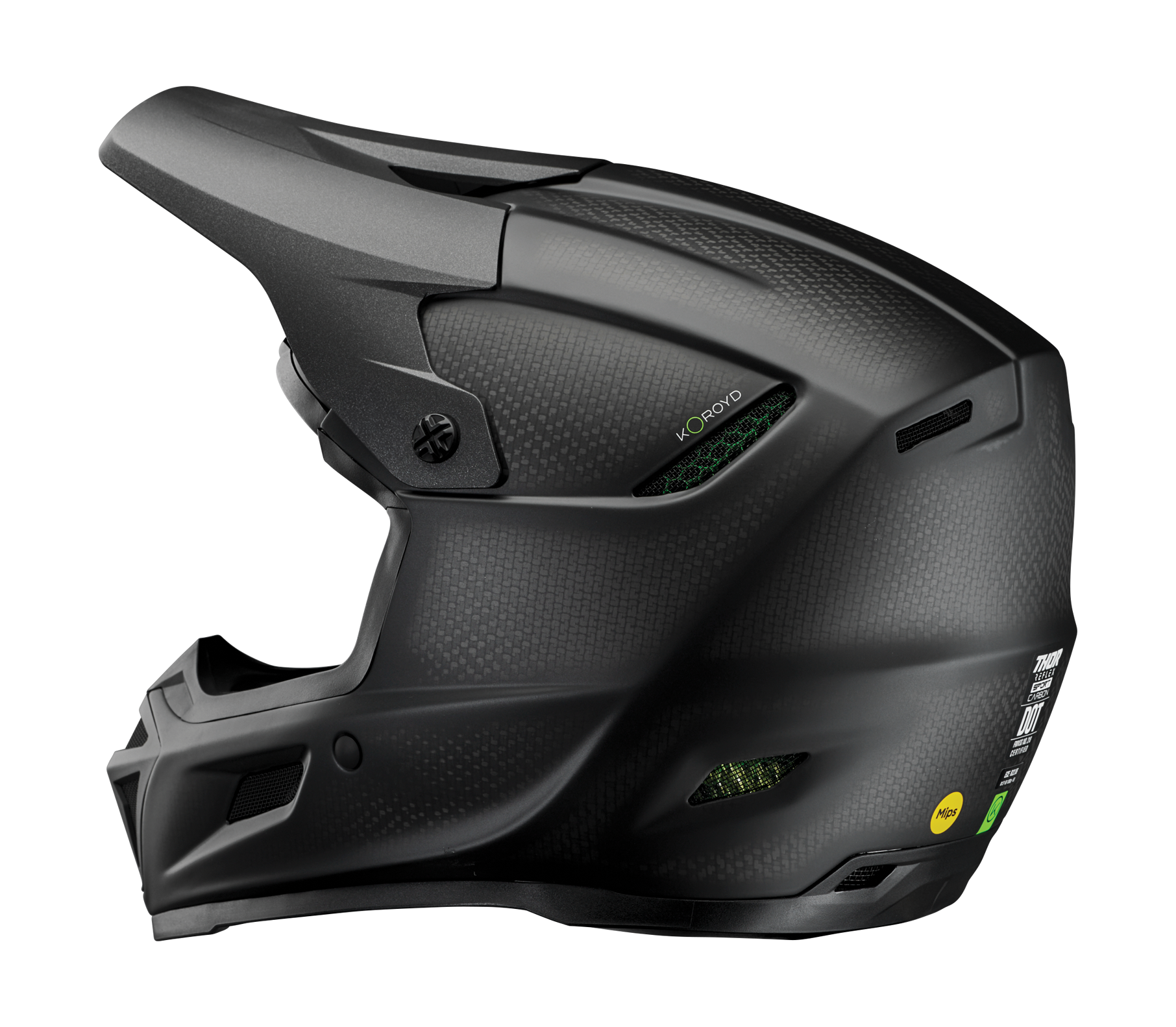 Thor Motocross Helmet Reflex Sport Carbon Stealth - Black