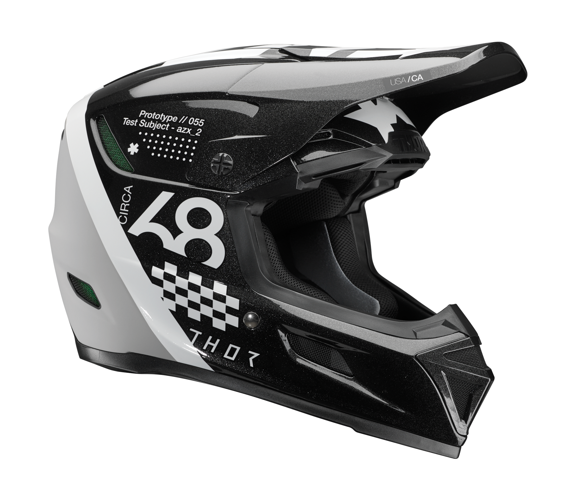 Thor Motocross Helmet Reflex Sport Riot - Black / White