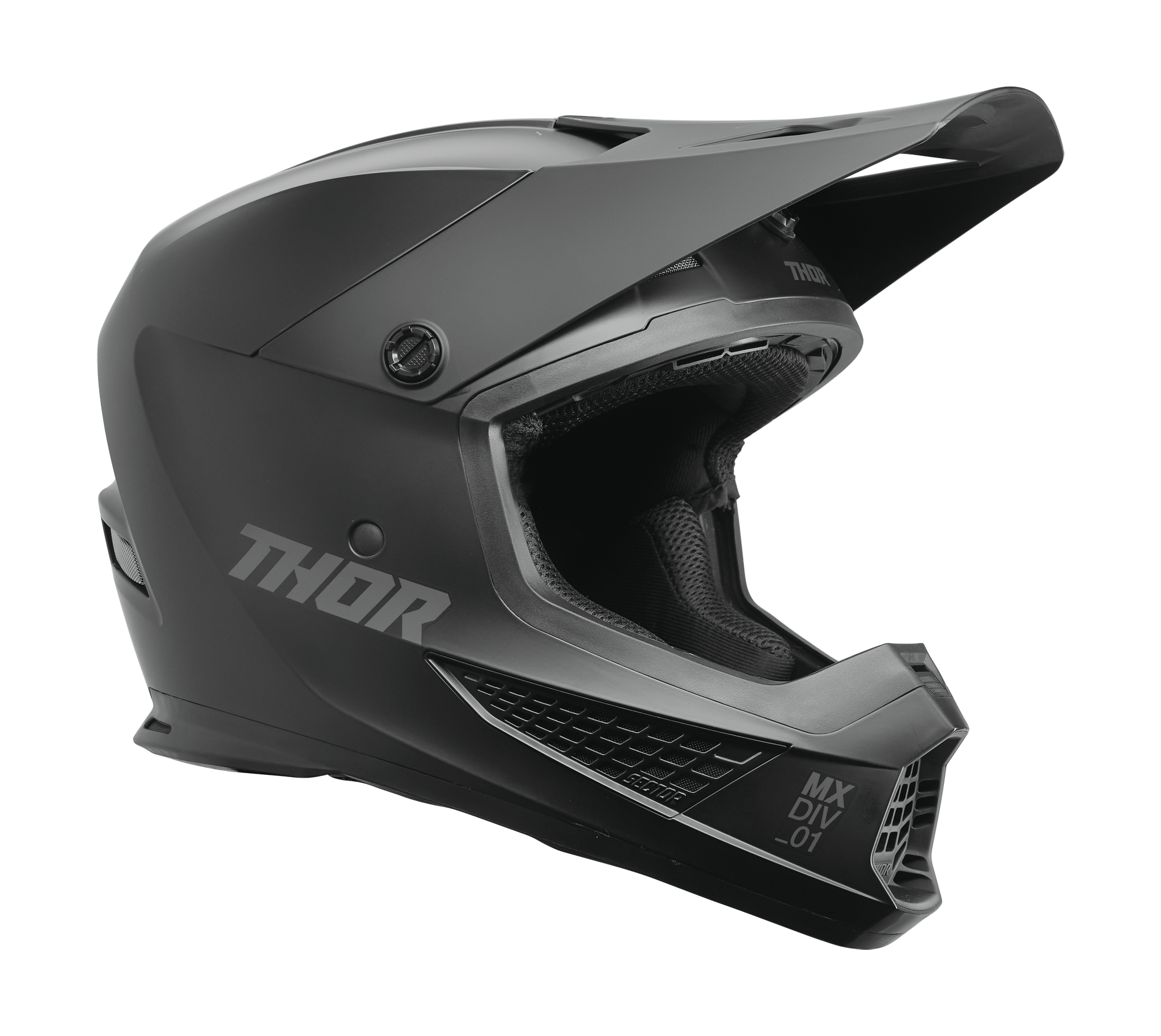 Thor Motocross Helmet Sector 2 Blackout - Black
