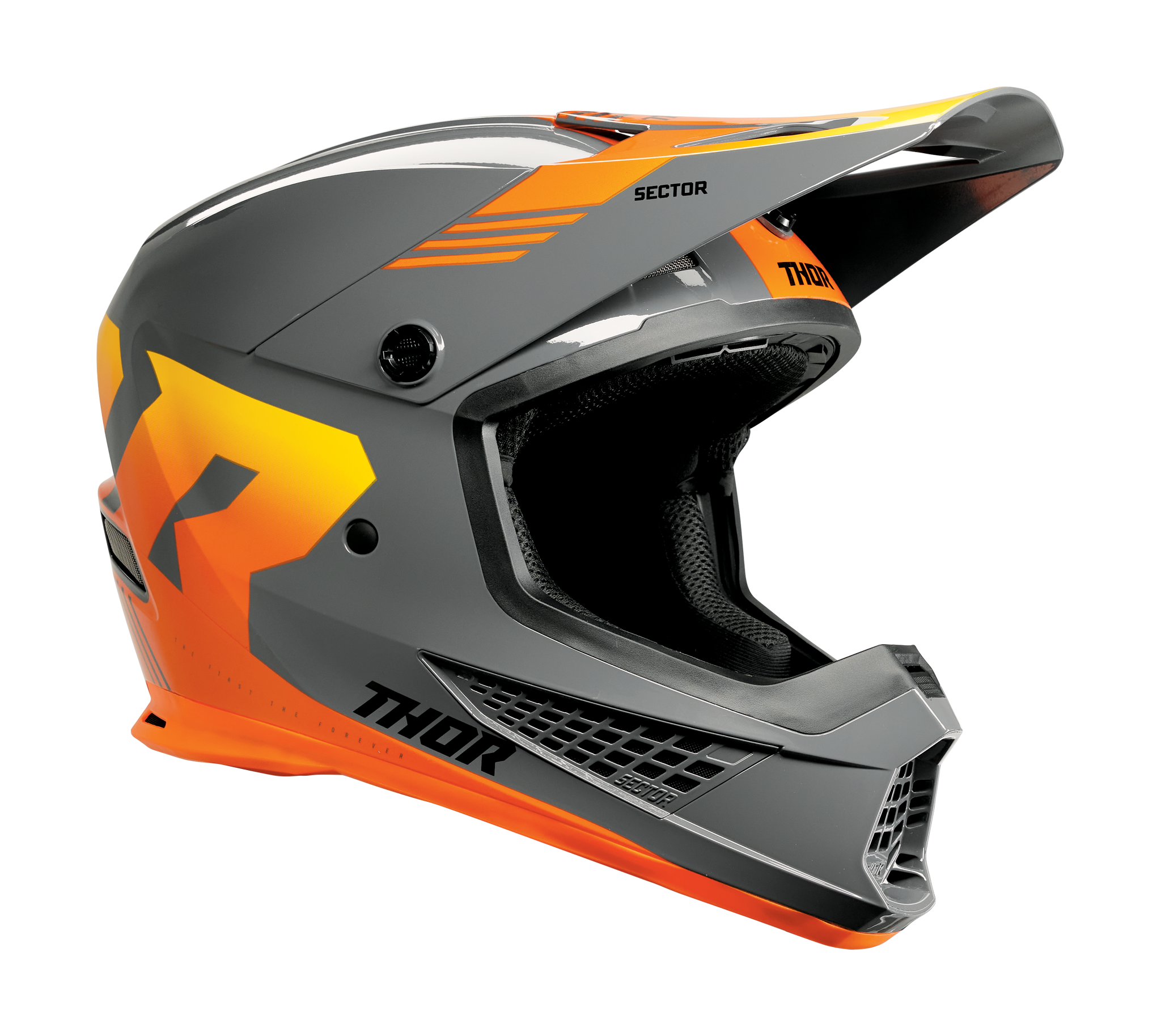 Thor Motocross Helmet Sector 2 Carve - Charcoal / Orange