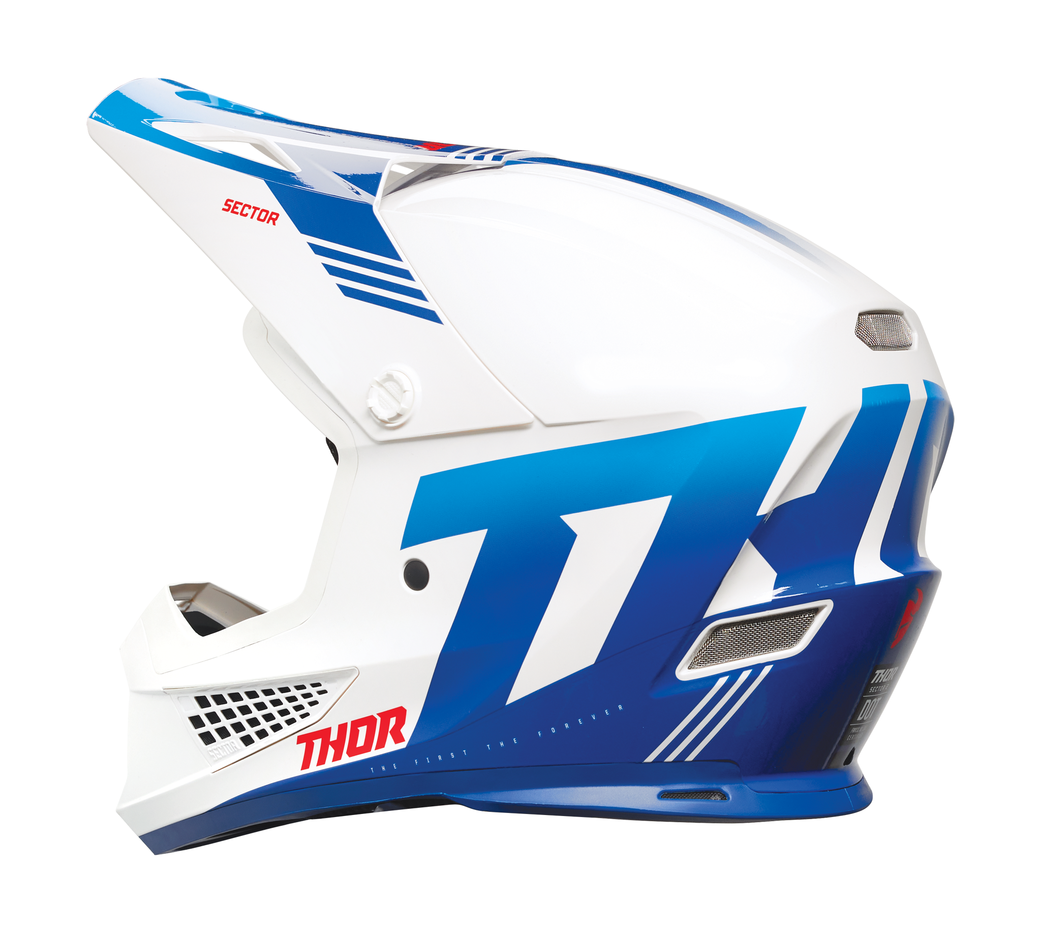 Thor Motocross Helmet Sector 2 Carve - White / Blue