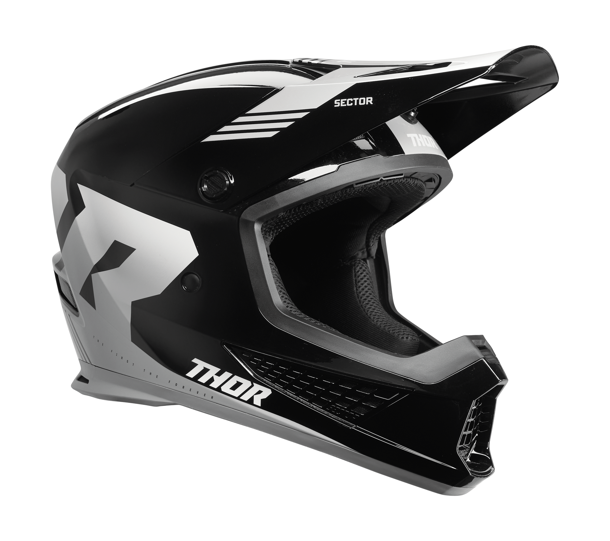 Thor Motocross Helmet Sector 2 Carve - Black / White