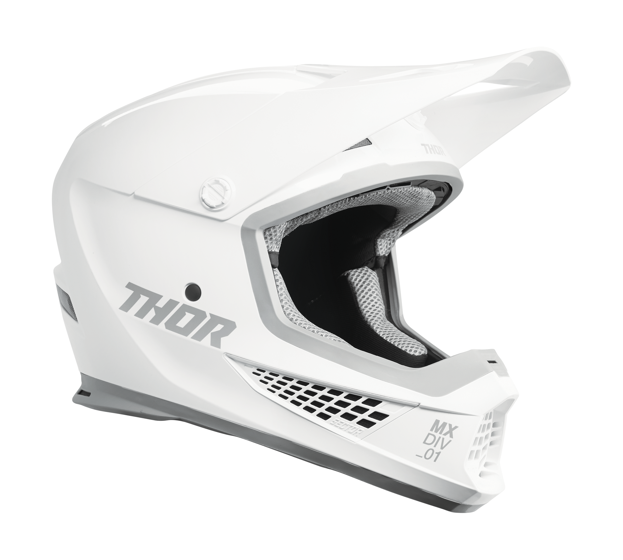 Thor Motocross Helmet Sector 2 Whiteout - White