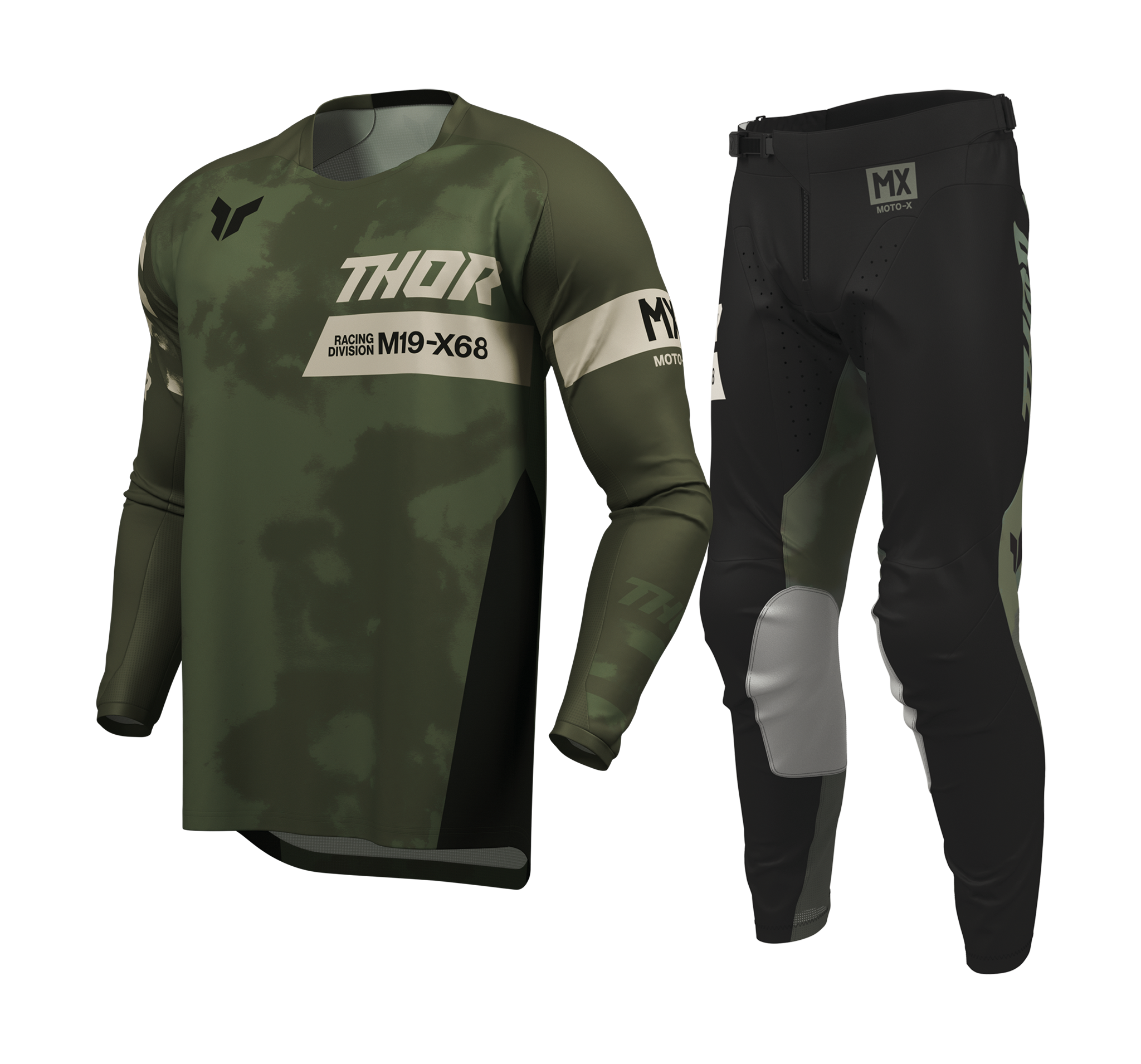 Thor Motocross Gear 2026 Launchmode Bleach - Black / Camo