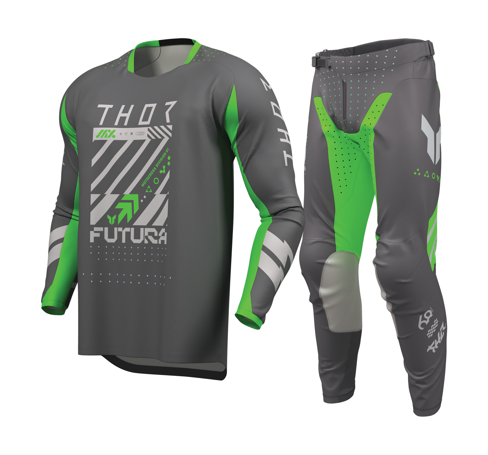 Thor Motocross Gear 2026 Launchmode Futura - Charcoal / Green