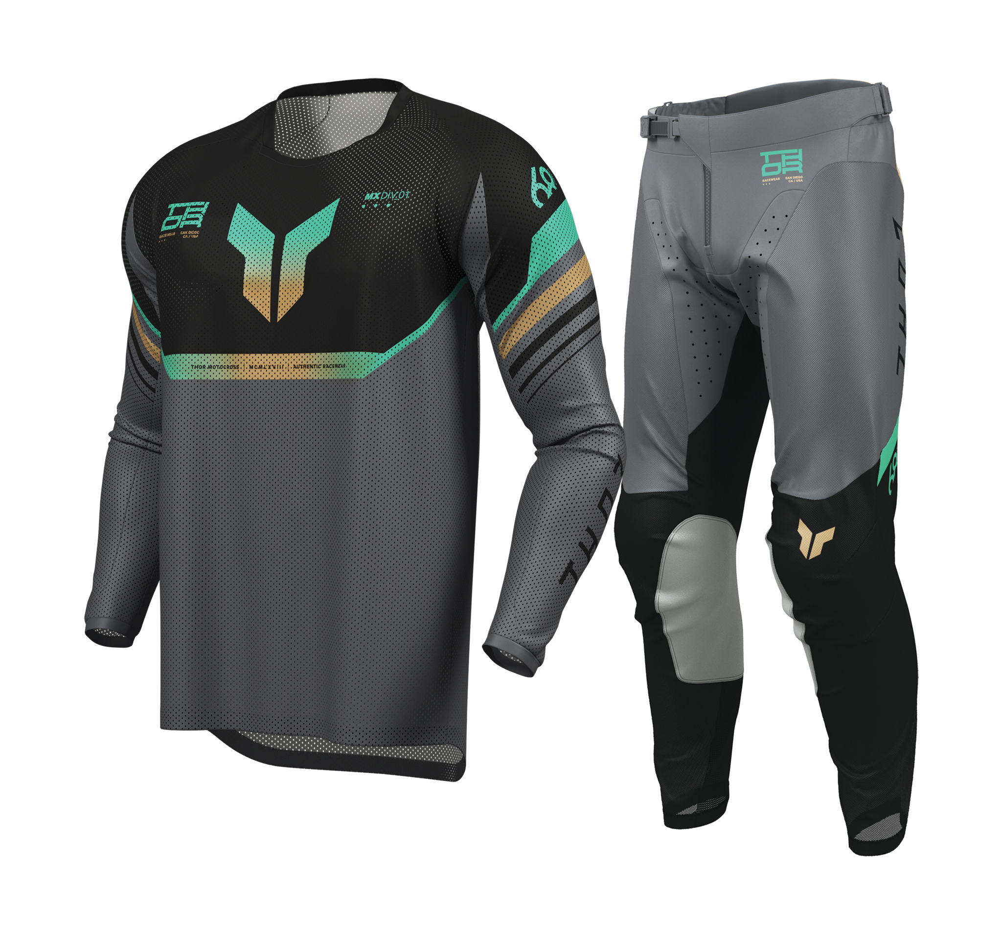 Thor Motocross Gear 2026 Launchmode Vented Raptor - Black / Charcoal