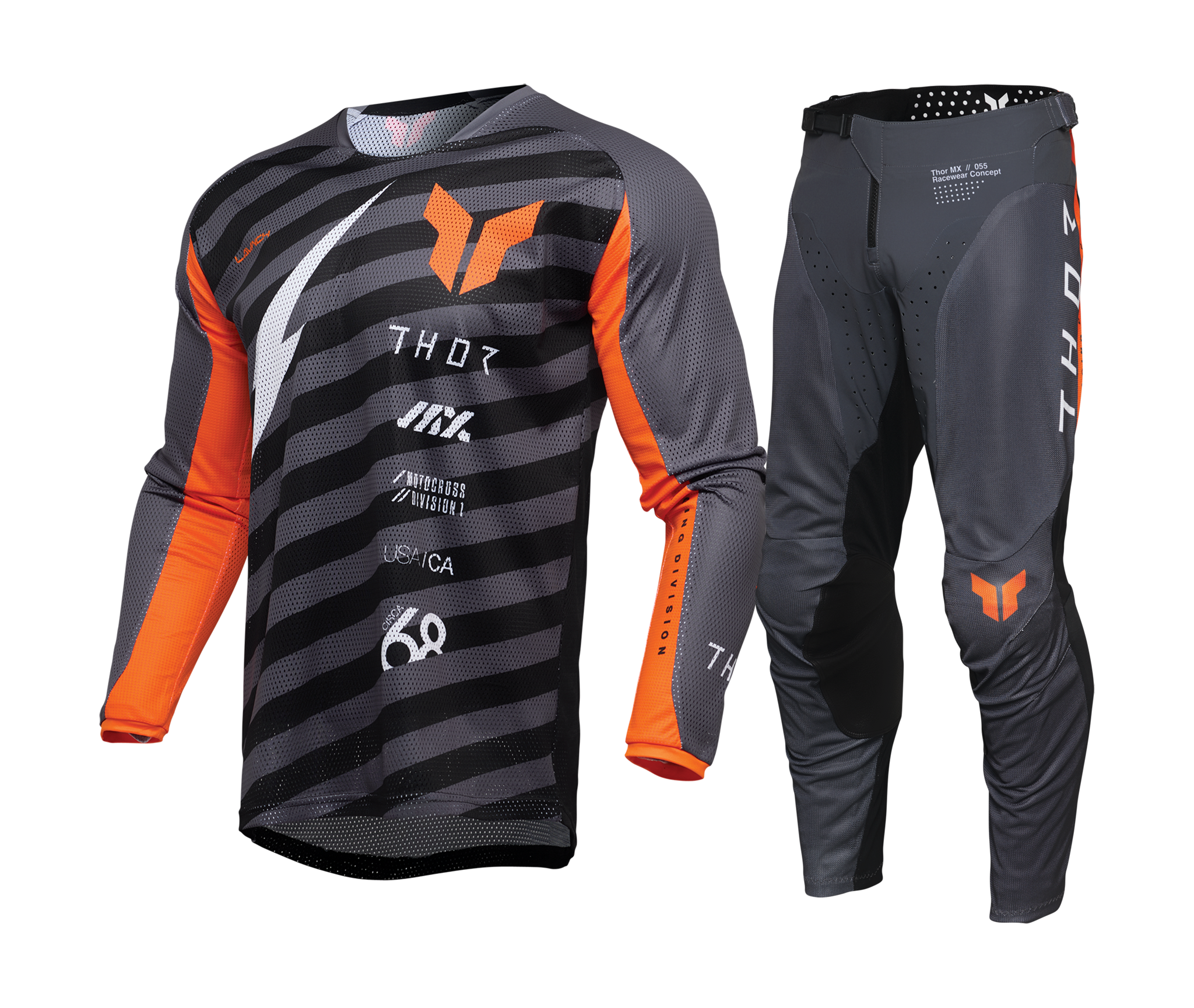 Thor Motocross Gear Launchmode Air Raid - Charcoal / Black