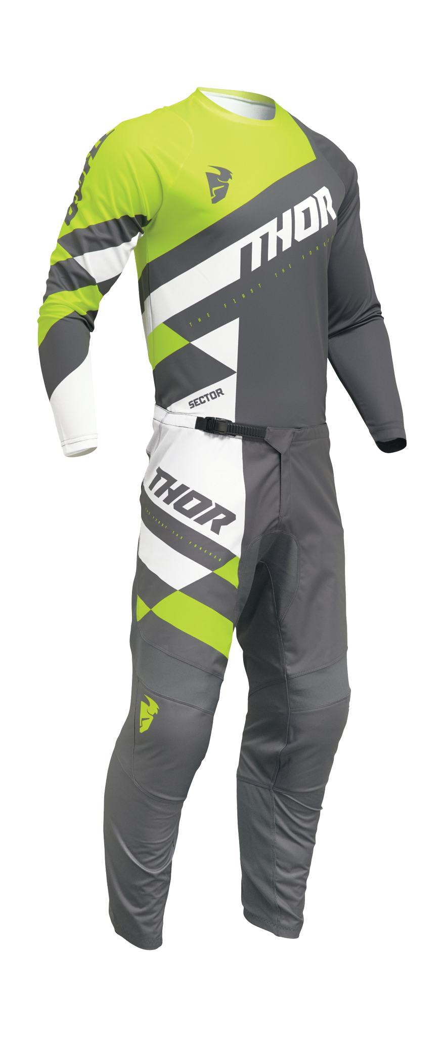 Thor Motocross Gear Sector Checker - Charcoal / Acid