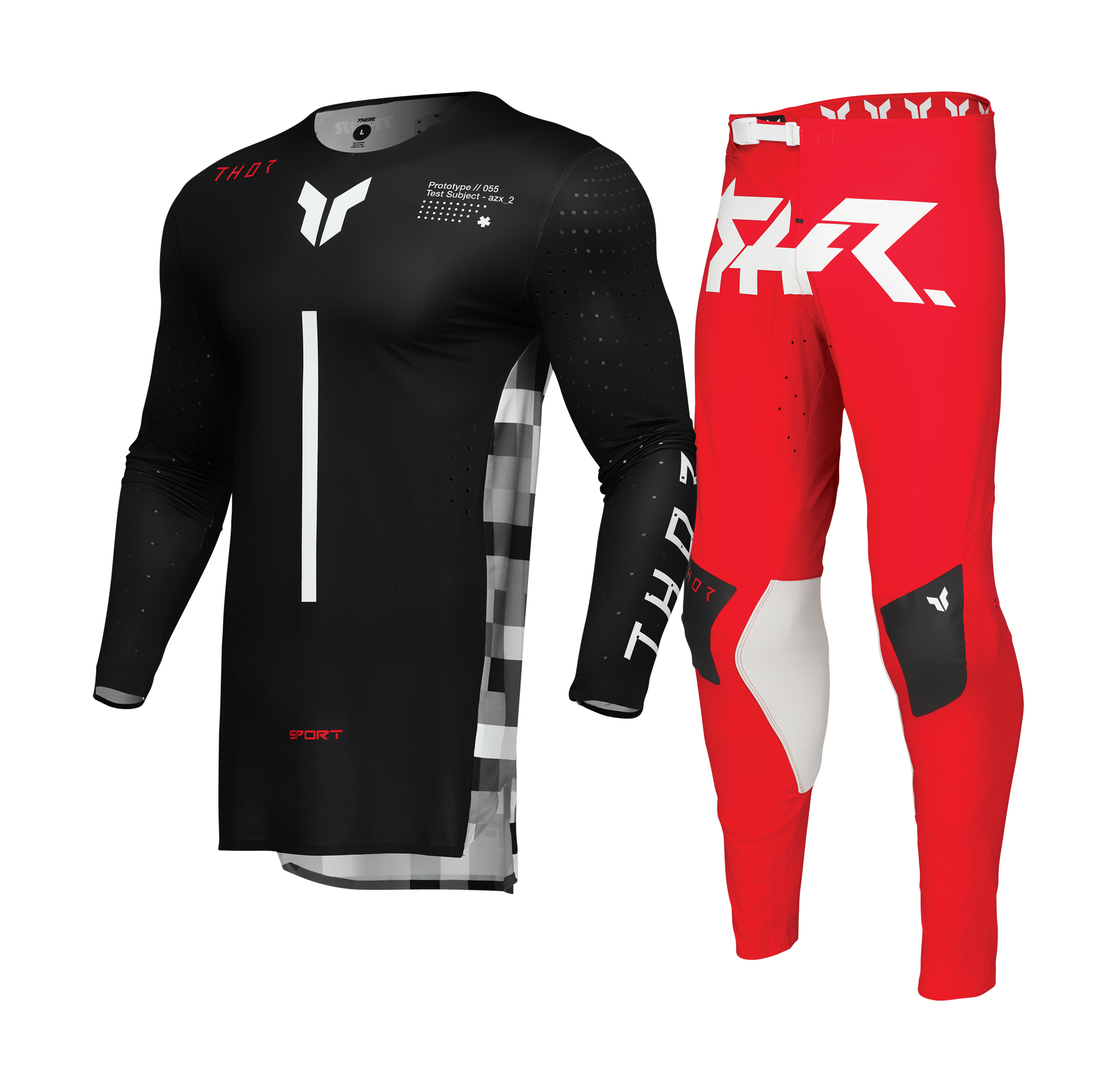 Thor Motocross Gear Sportmode Riot - Black / Red