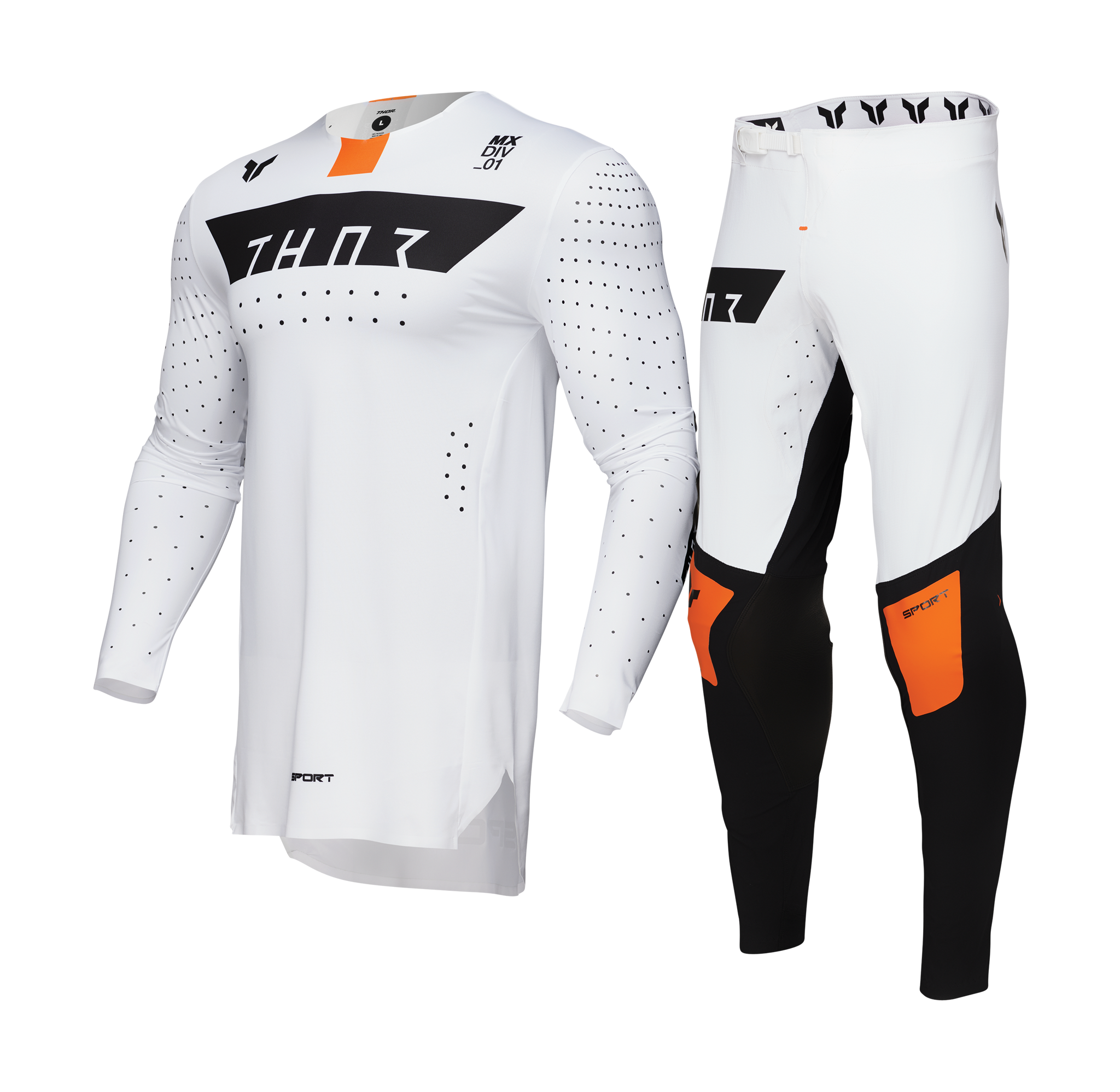 Thor Motocross Gear Sportmode Rogue - White / Orange