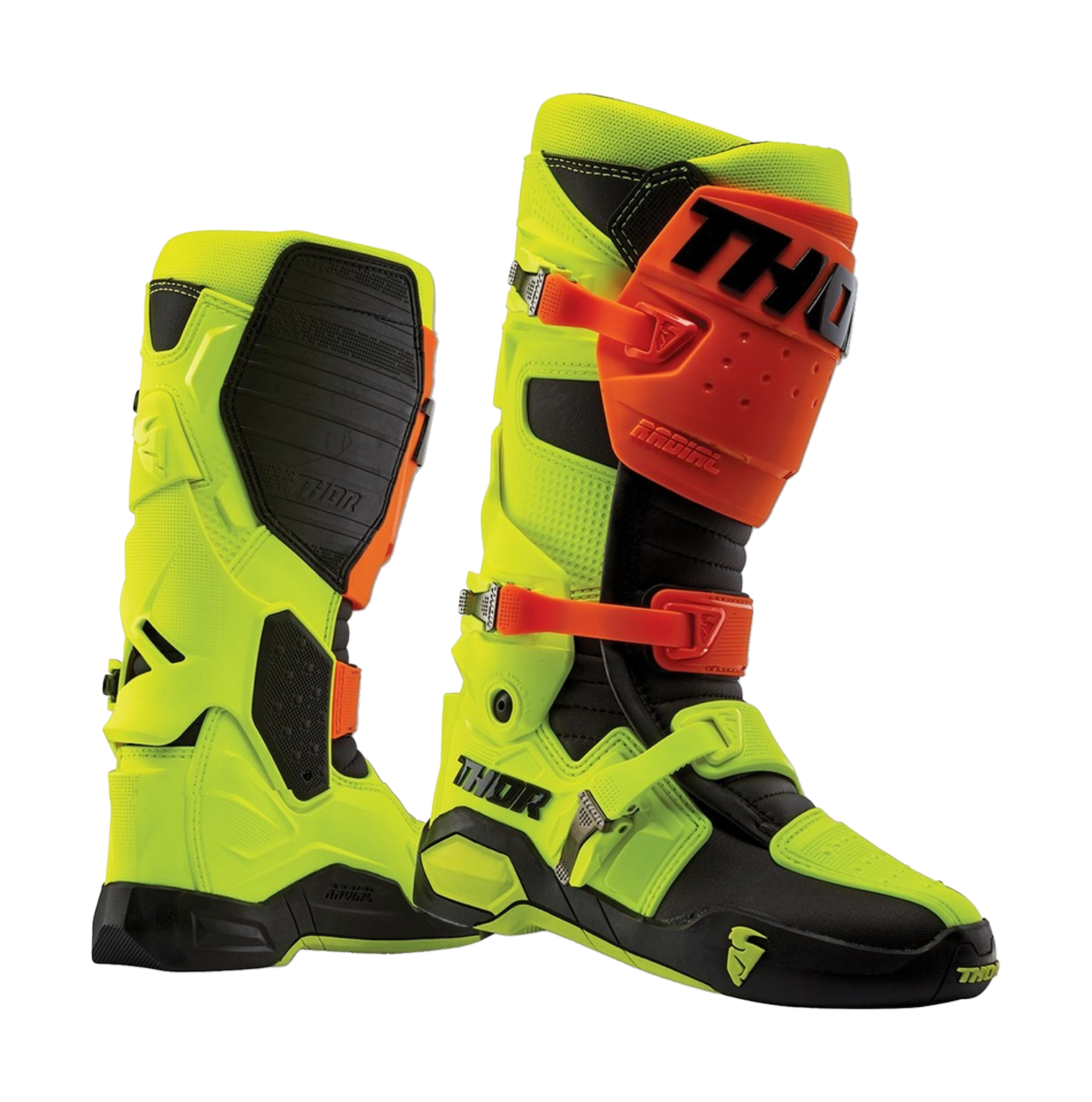Thor Motocross Boots Radial - Flo Orange / Flo Yellow