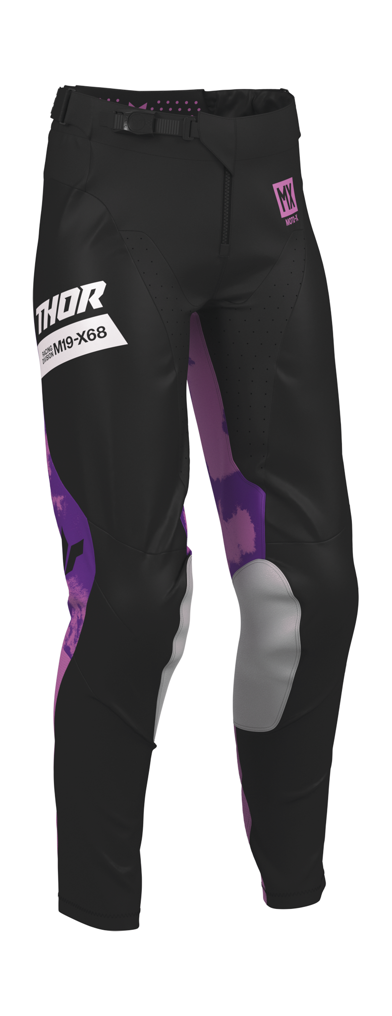 Thor Women Motocross Pants 2026 Launchmode Bleach - Black / Orchid