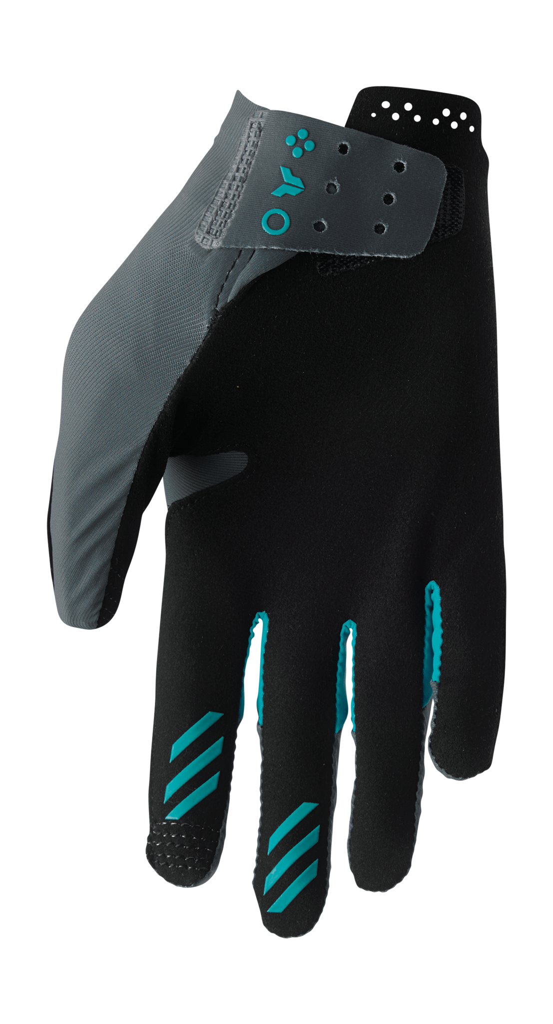 Thor Women Motocross Gloves 2026 Sportmode Iconic - Grey / Aqua