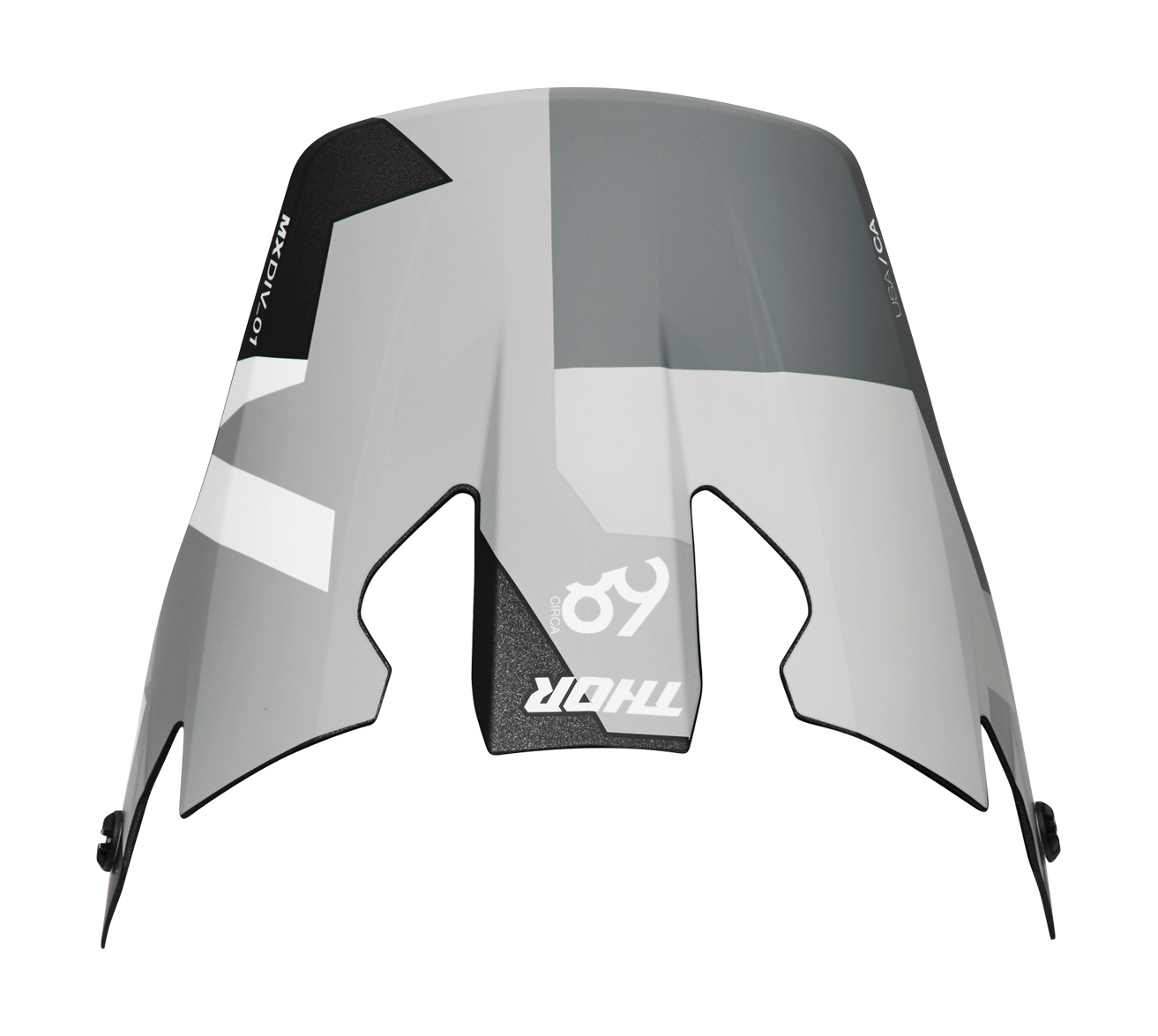 Thor Helmet Visor Reflex Sport Carbon Brave - Grey / White