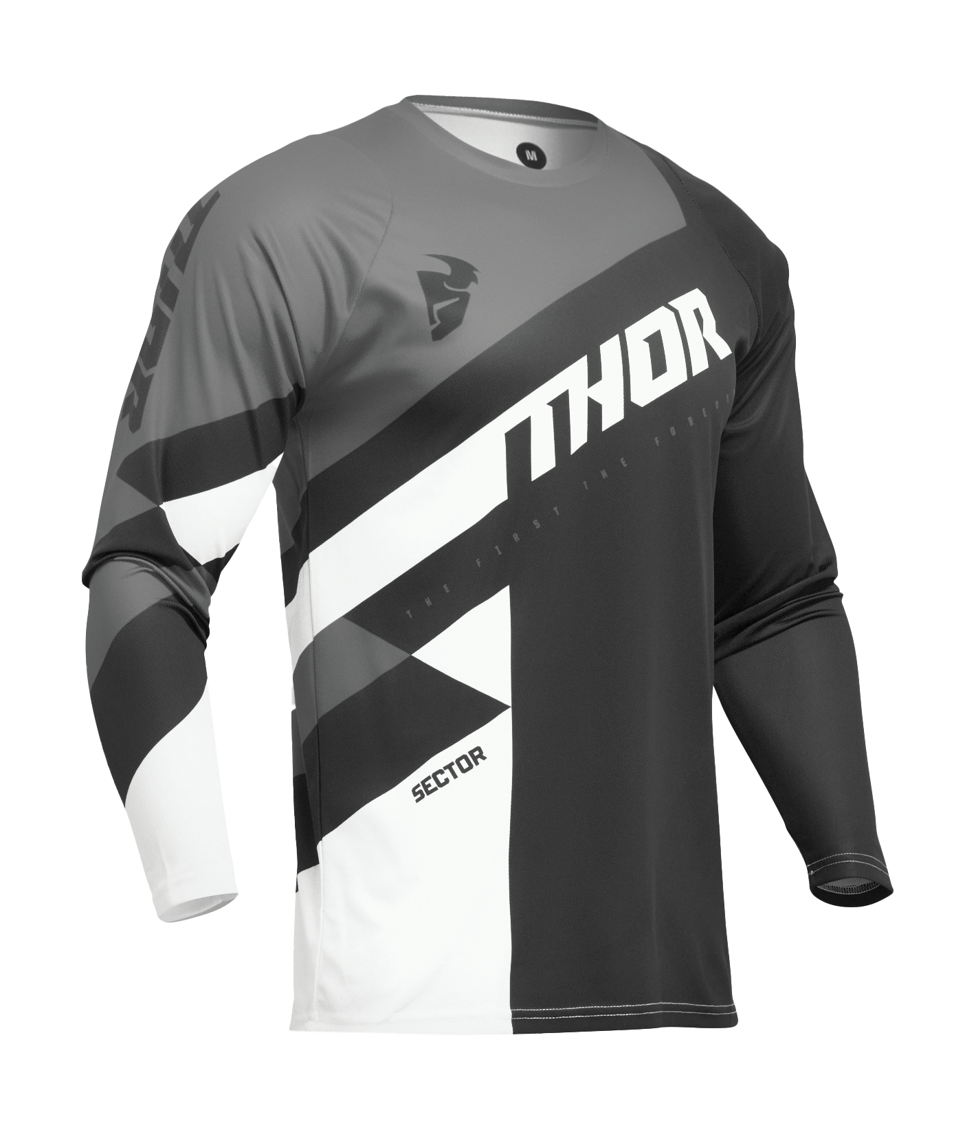 Thor Youth Motocross Jersey Sector Checker - Black / Grey
