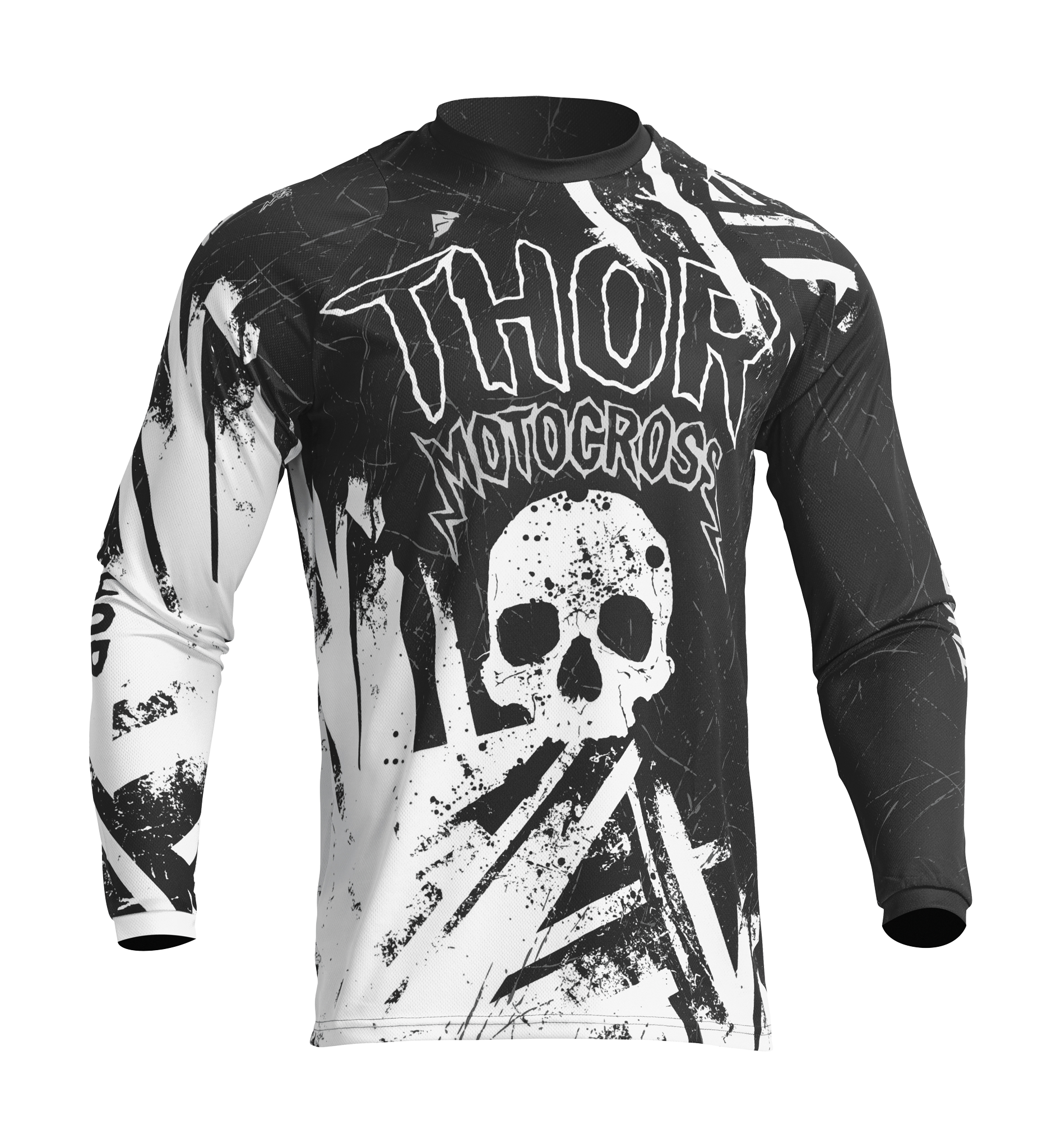 Thor Youth Motocross Jersey Sector Gnar - Black / White