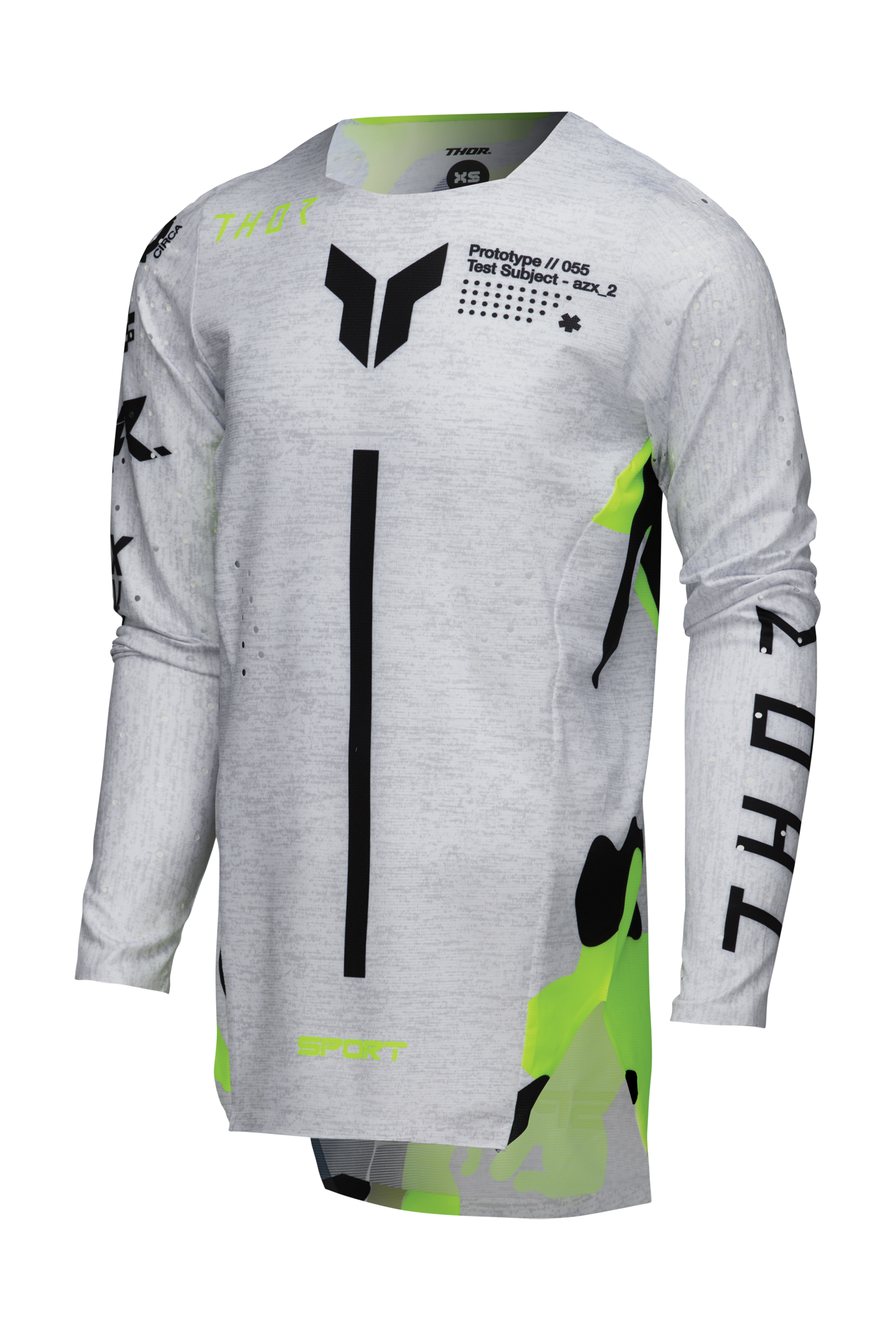 Thor Youth Motocross Jersey Sportmode Riot - White / Acid