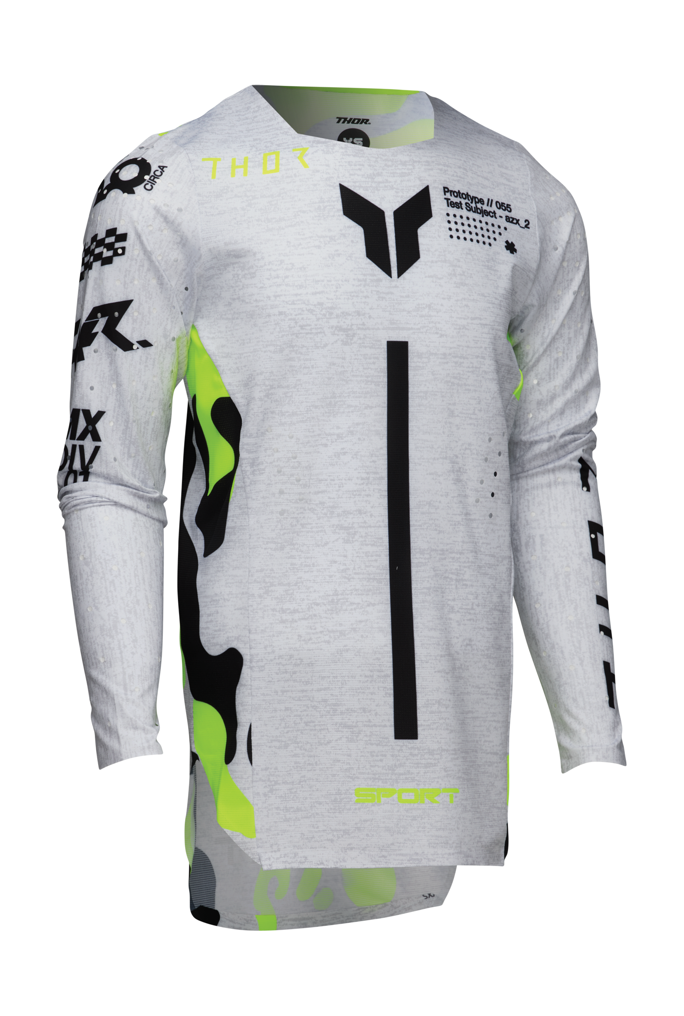 Thor Youth Motocross Jersey Sportmode Riot - White / Acid