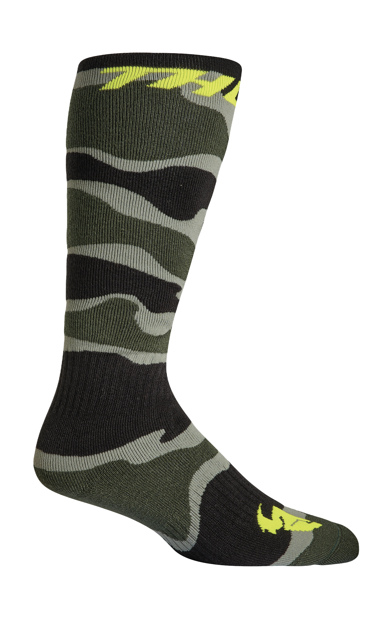 Thor Youth Motocross Socks - Camo / Green / Acid