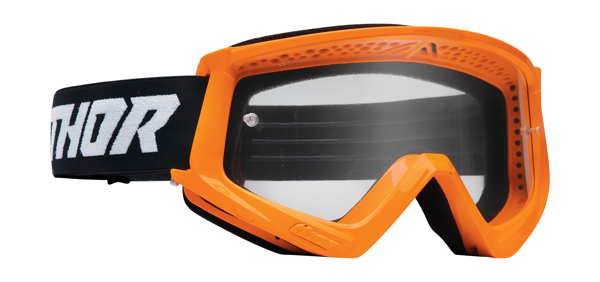 Thor Youth Motocross Goggle Combat Racer - Fluo Orange / Black - Clear