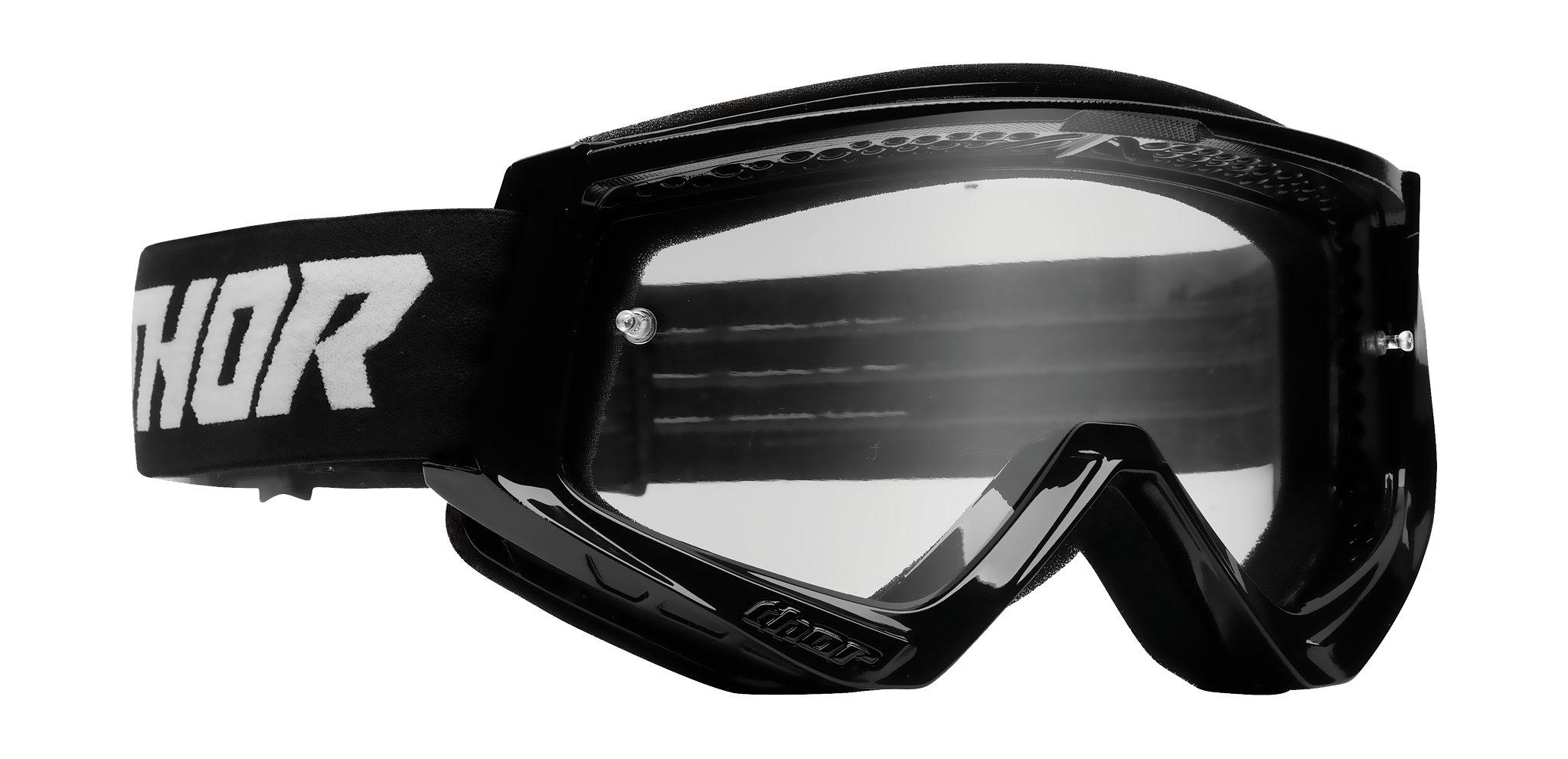 Thor Youth Motocross Goggle Combat Racer - Black / White - Clear