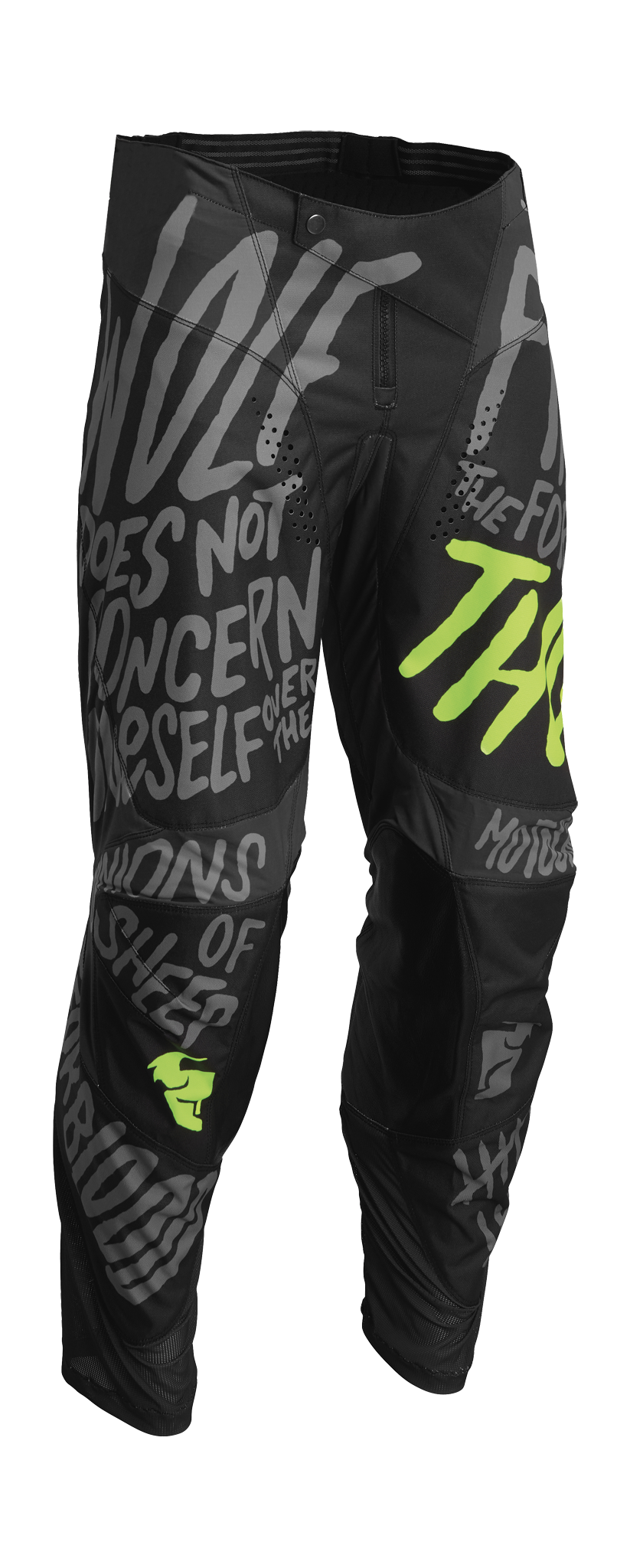 Thor Youth Motocross Pants Pulse Counting Sheep - Charcoal / Acid