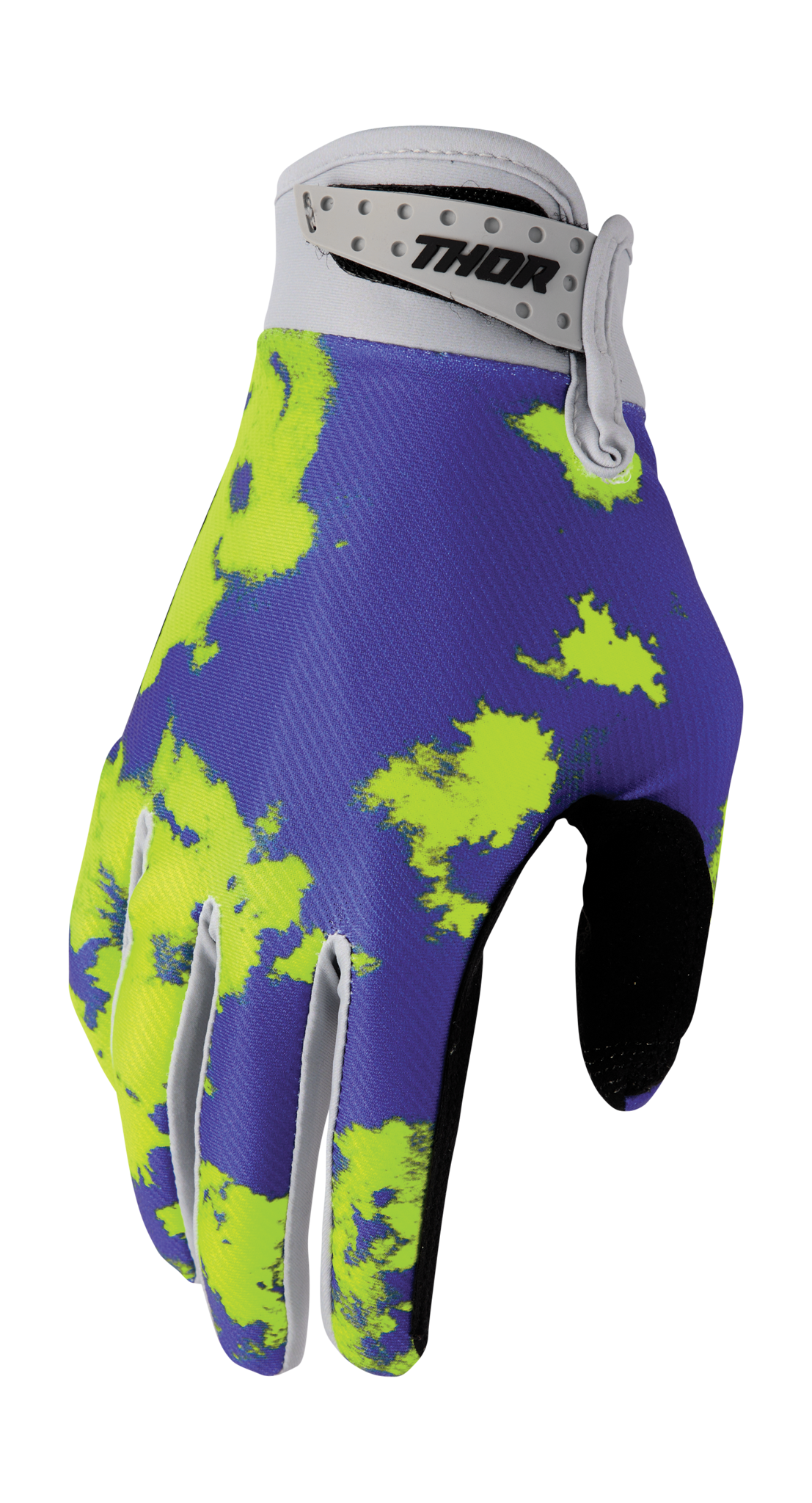 Thor Youth Motocross Gloves 2026 Launchmode Bleach - Grey / Acid