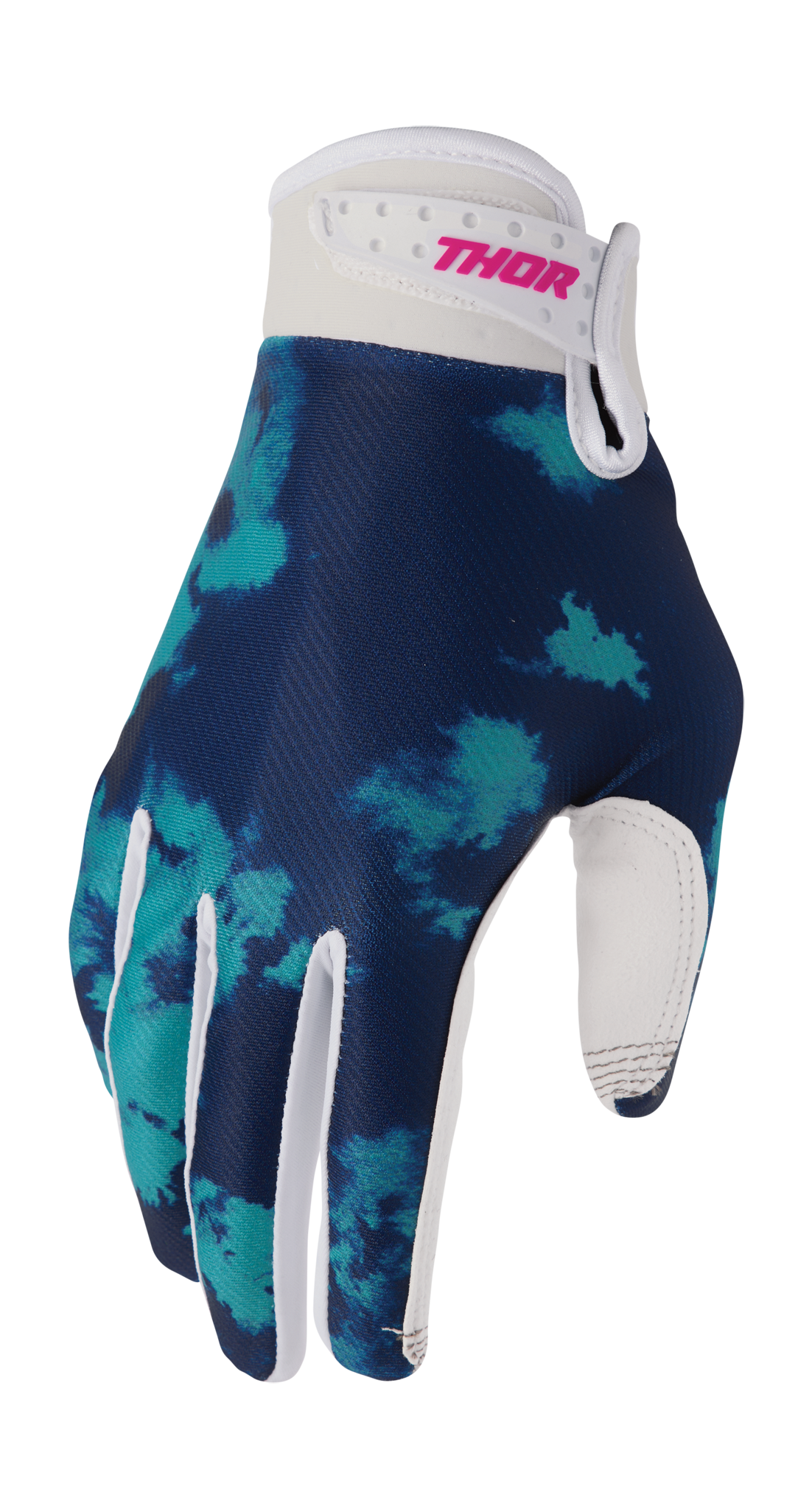 Thor Youth Motocross Gloves 2026 Launchmode Bleach - White / Aqua