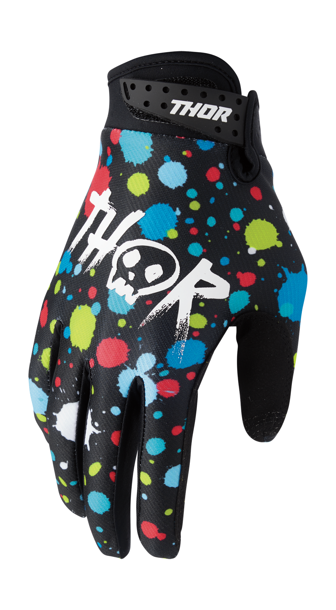 Thor Youth Motocross Gloves 2026 Launchmode Splat - Black
