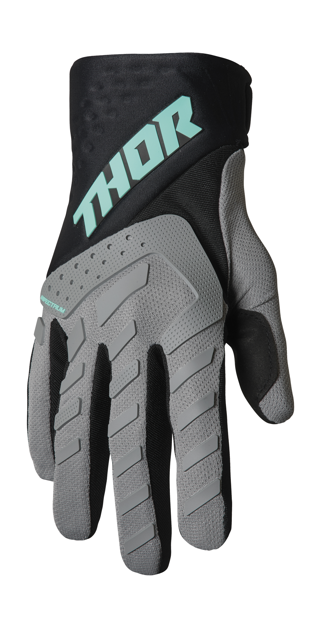 Thor Youth Motocross Gloves 2026 Spectrum - Grey / Black / Mint