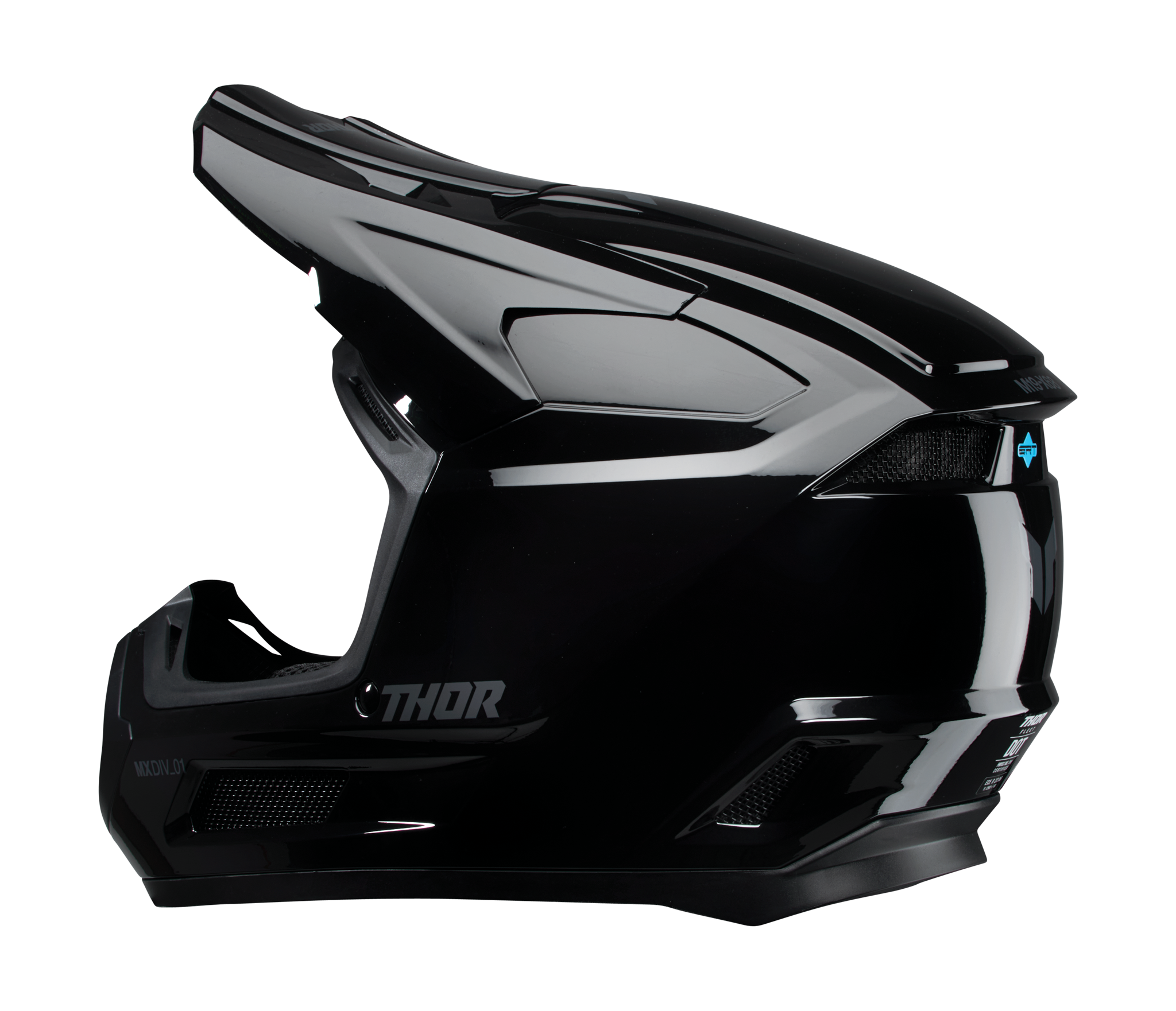 Thor Youth Motocross Helmet Fleet - Blackout Gloss