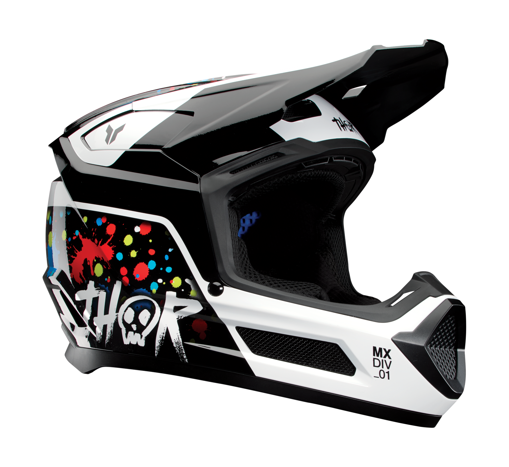 Thor Youth Motocross Helmet Fleet Splat - Black