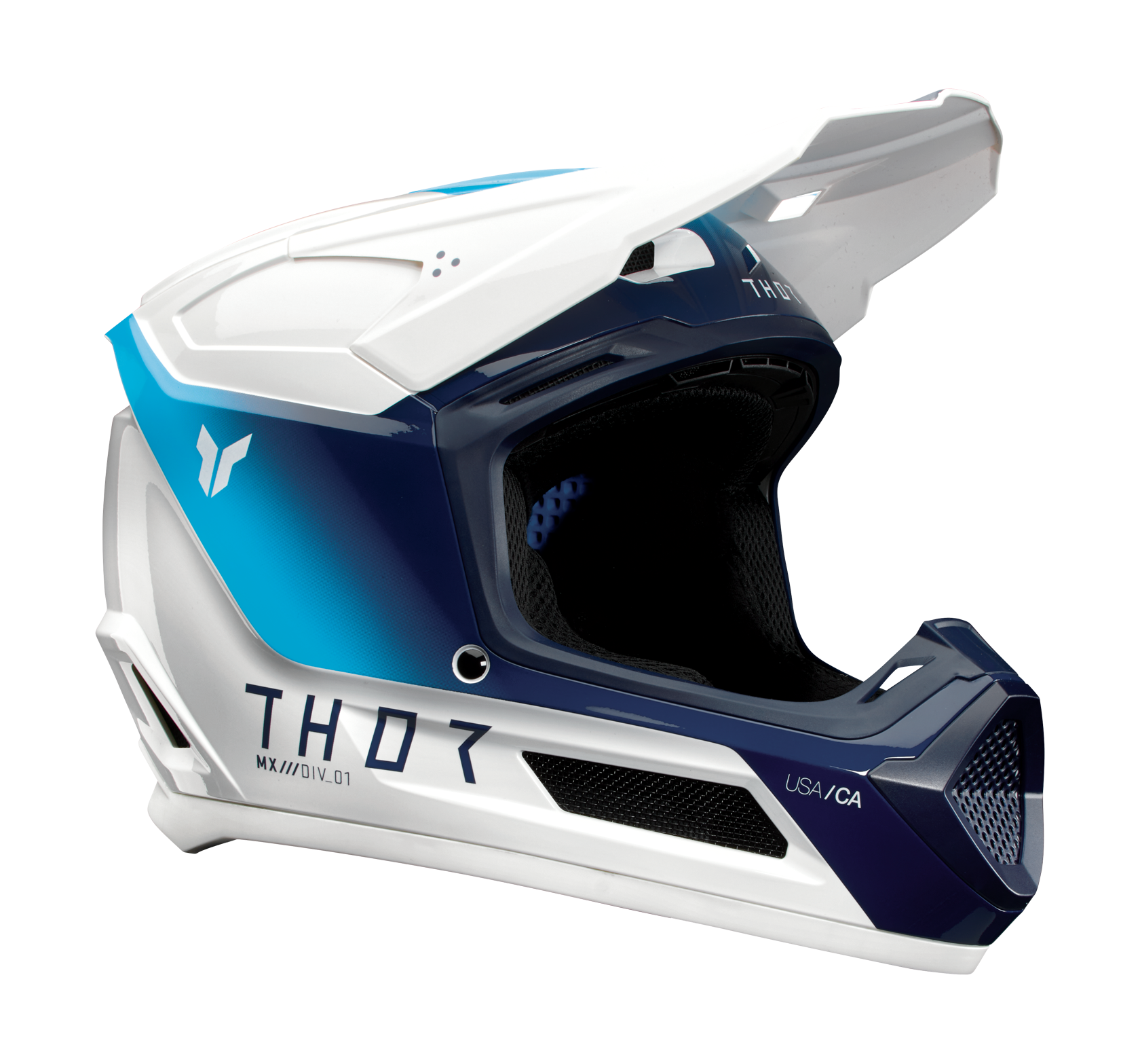 Thor Youth Motocross Helmet Fleet Storm - White / Navy