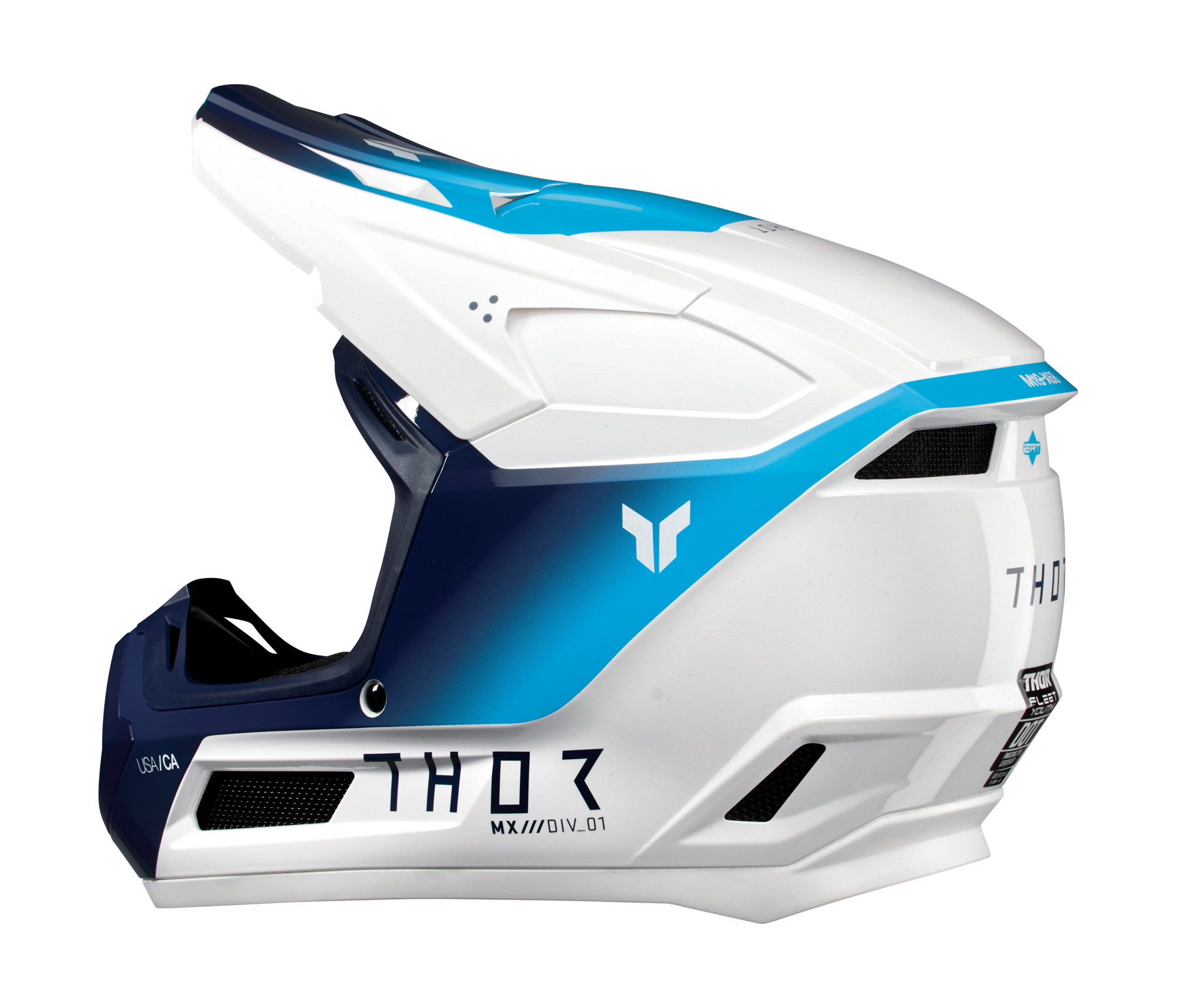 Thor Youth Motocross Helmet Fleet Storm - White / Navy