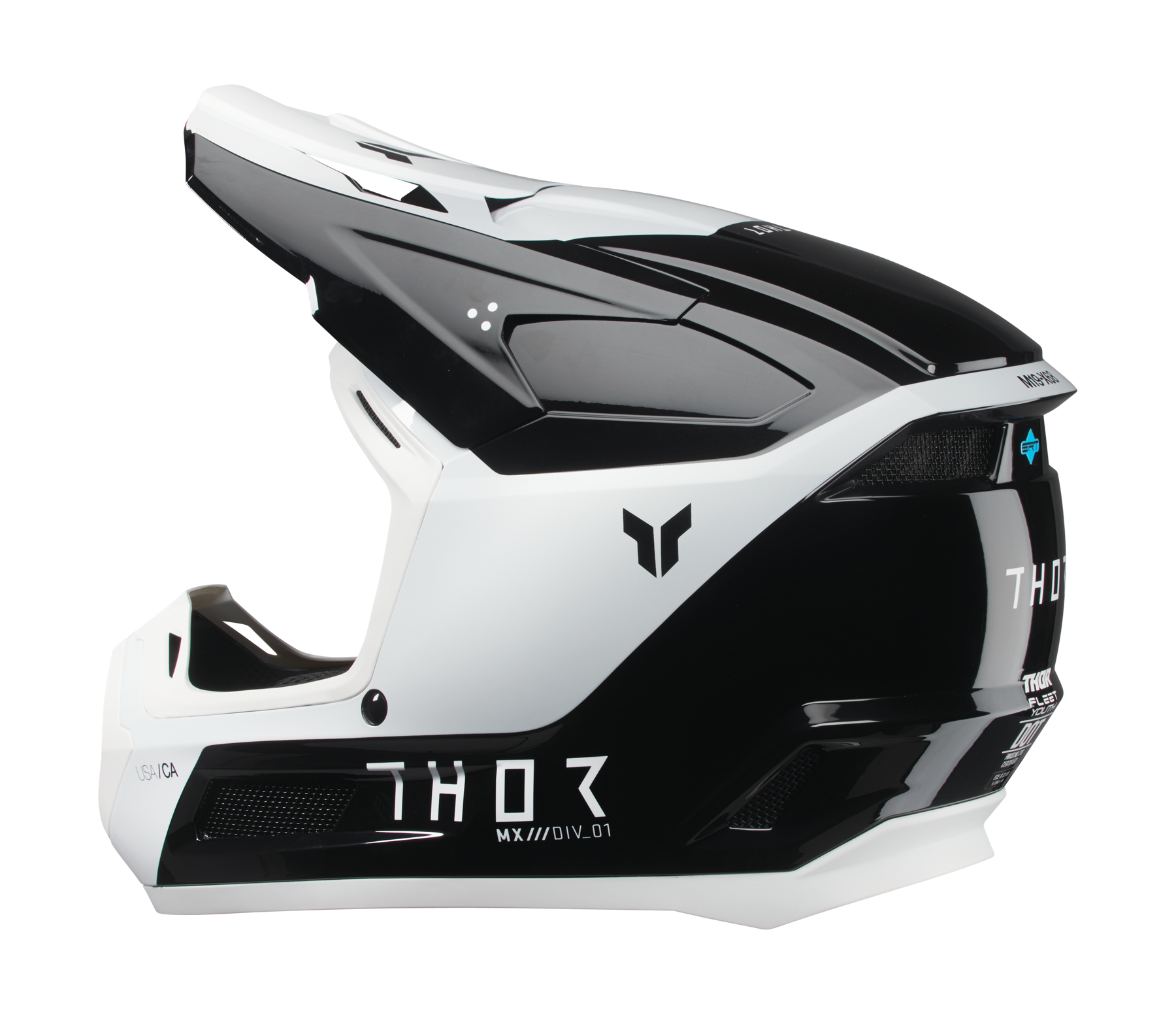 Thor Youth Motocross Helmet Fleet Storm - Black / White