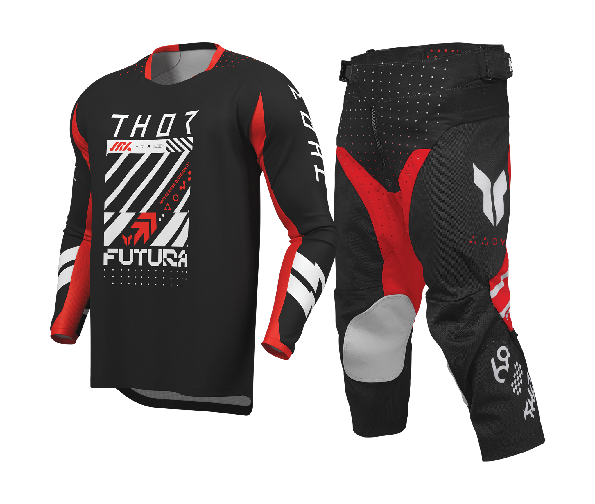 Thor Youth Motocross Gear 2026 Launchmode Futura - Black / Red