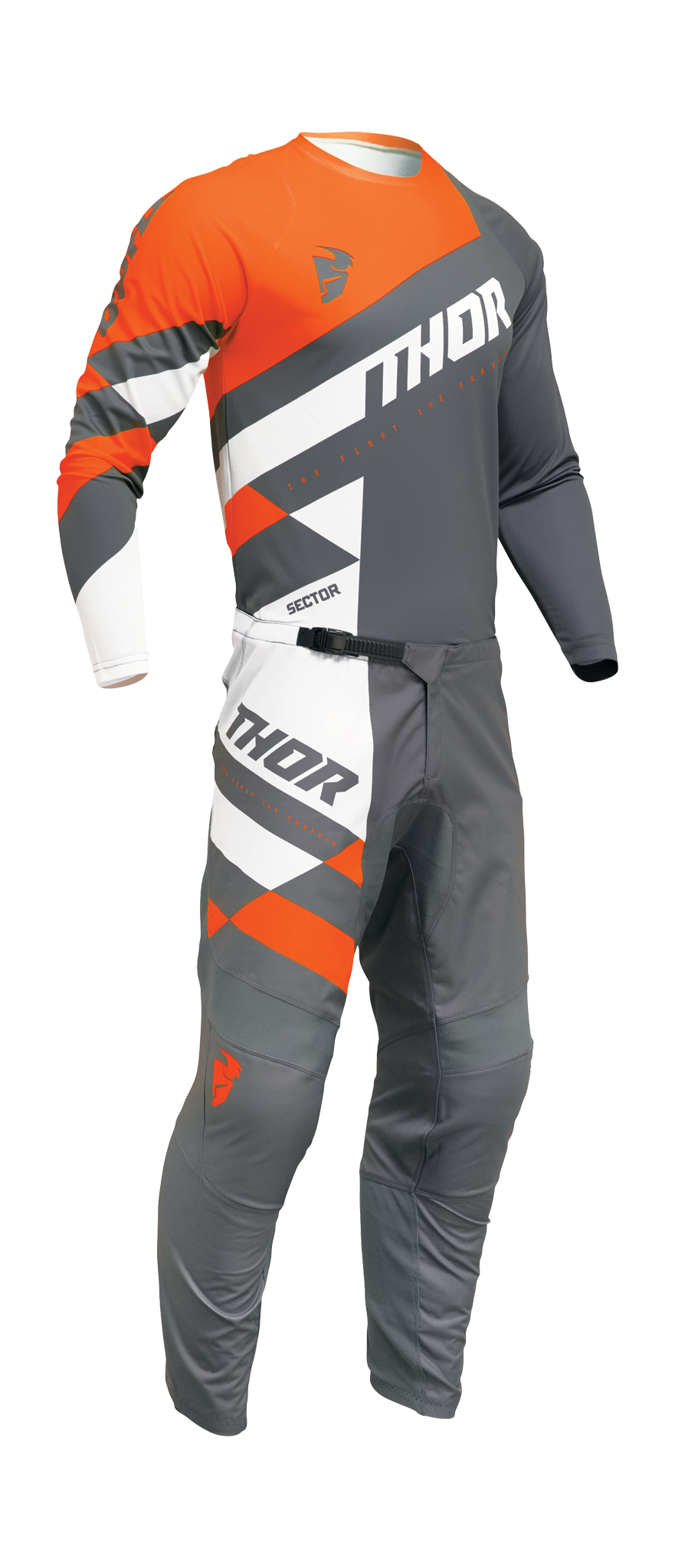 Thor Youth Motocross Gear Sector Checker - Charcoal / Orange