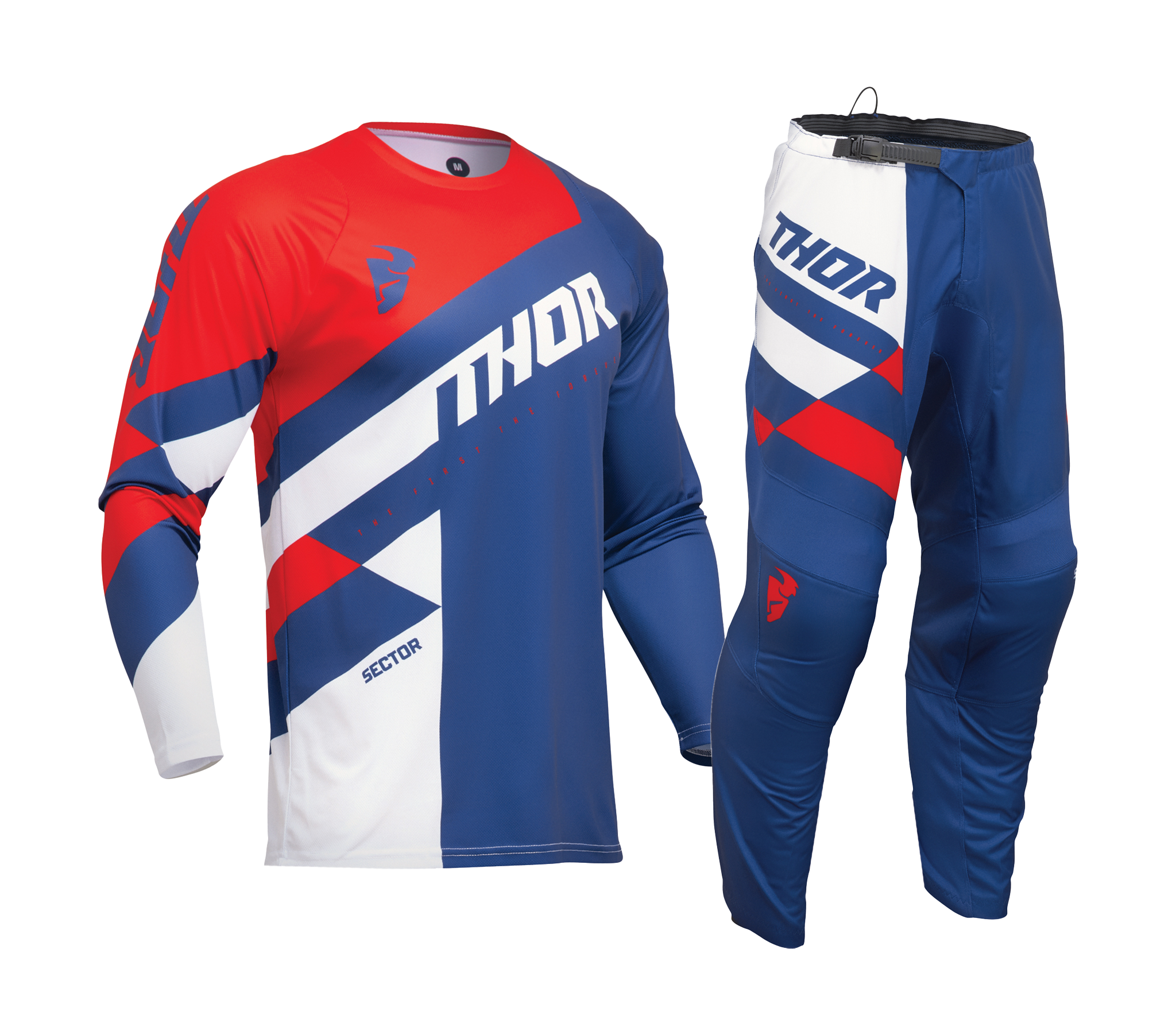 Thor Youth Motocross Gear Sector Checker - Navy / Red