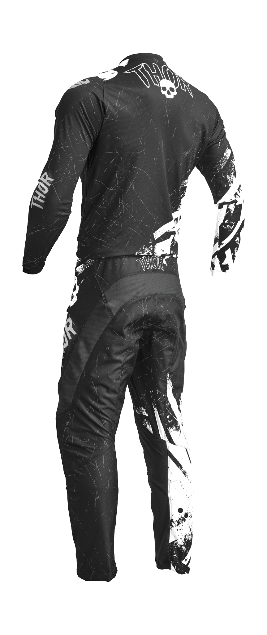 Thor Youth Motocross Gear Sector Gnar - Black / White